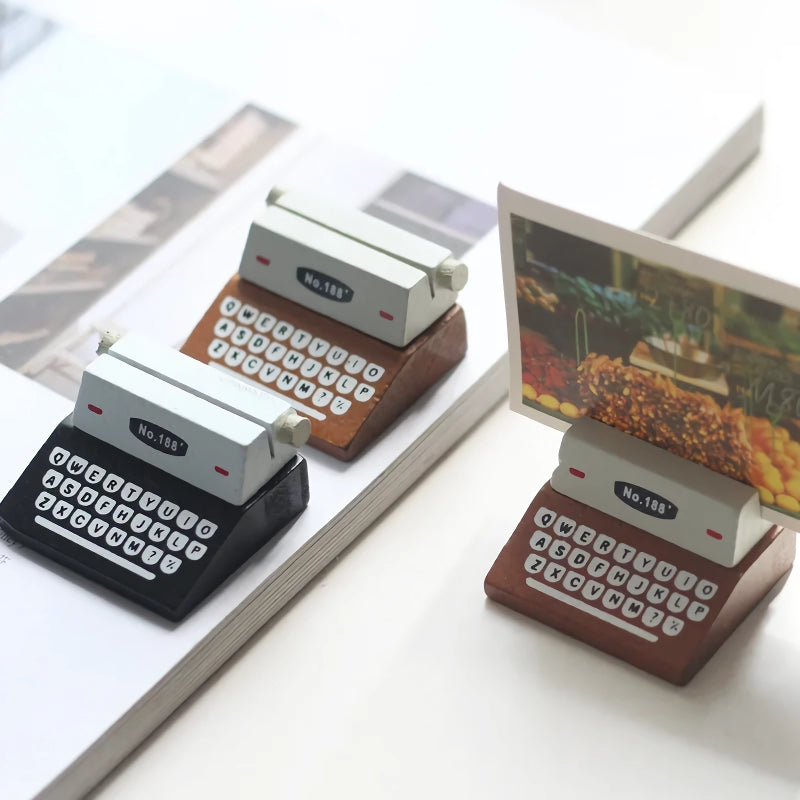 Vintage Typewriter Wooden Memo Holder - view 7