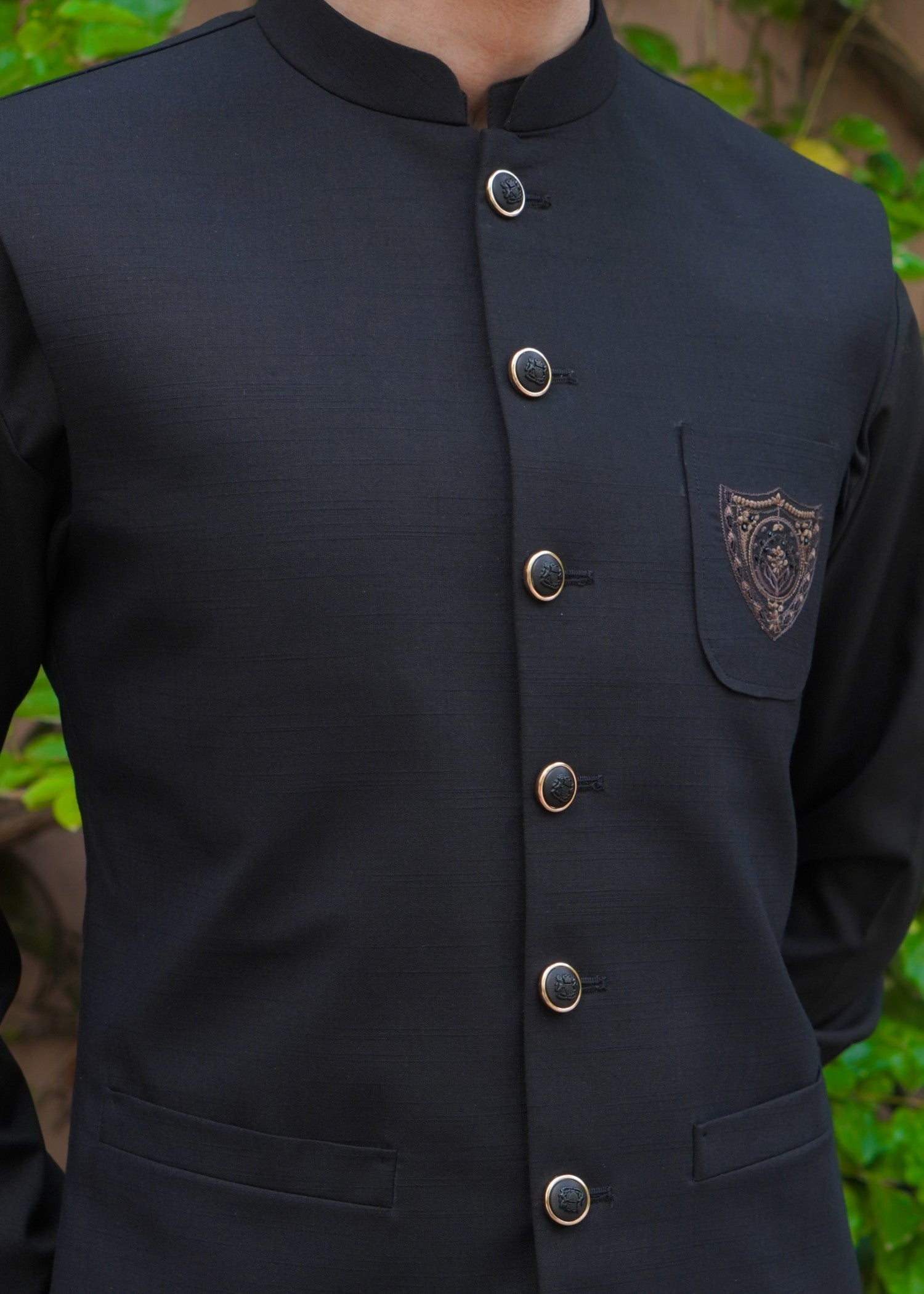 wool Waistcoat in Black