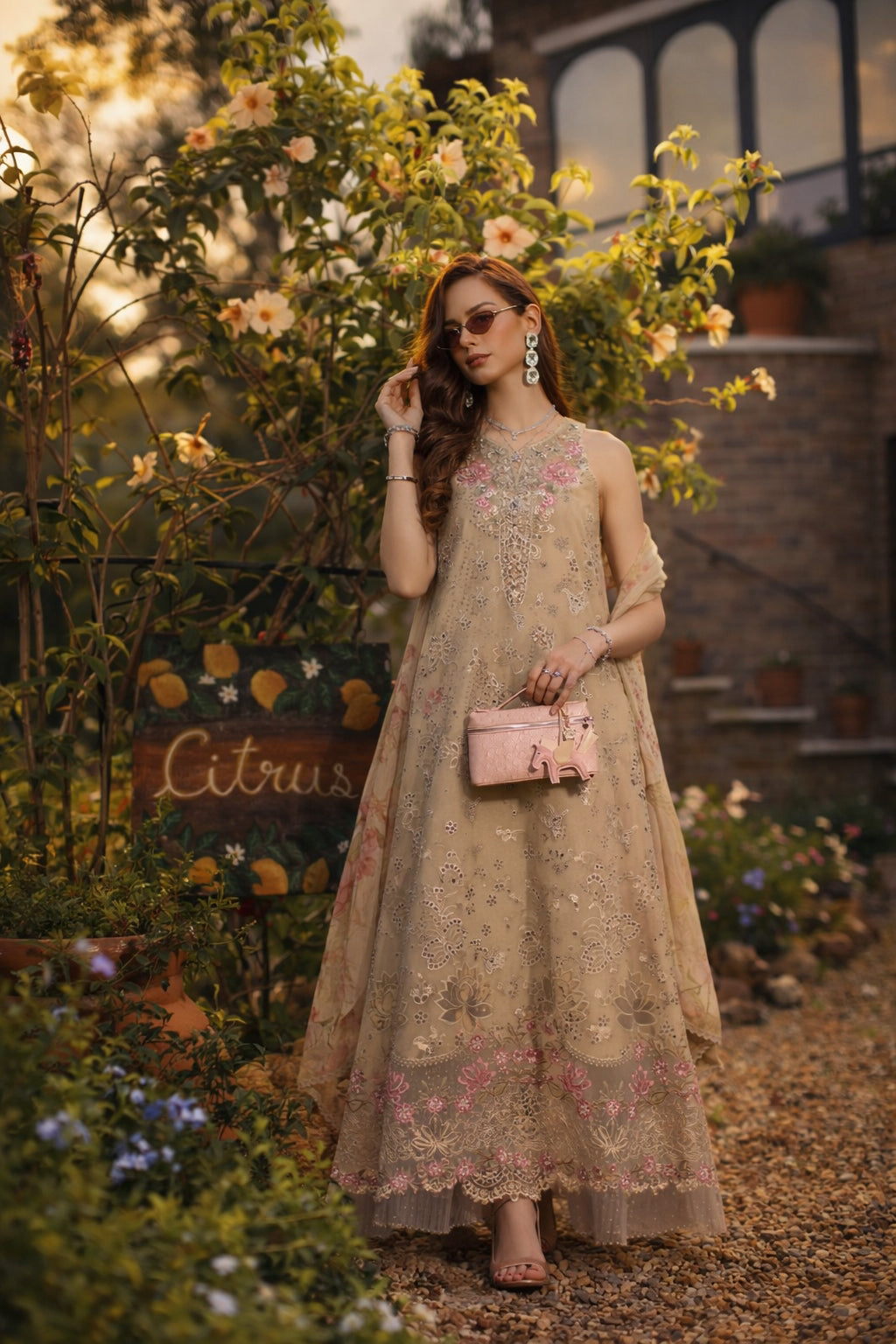 Luxury Eid Schiffli Laserkari Lawn – D9 - B - Velisse