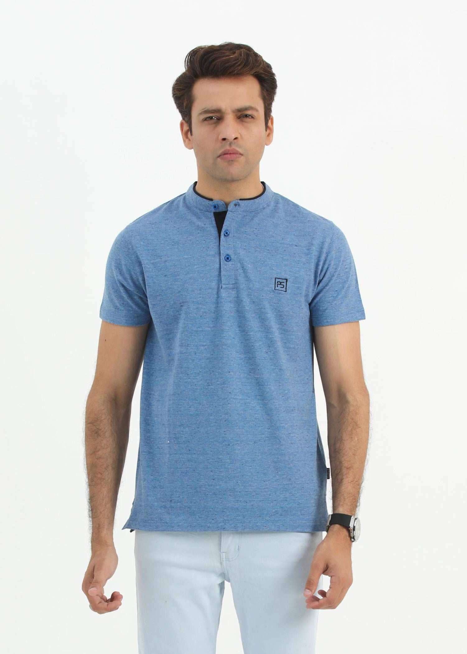 porque/pique T Shirt in Light blue