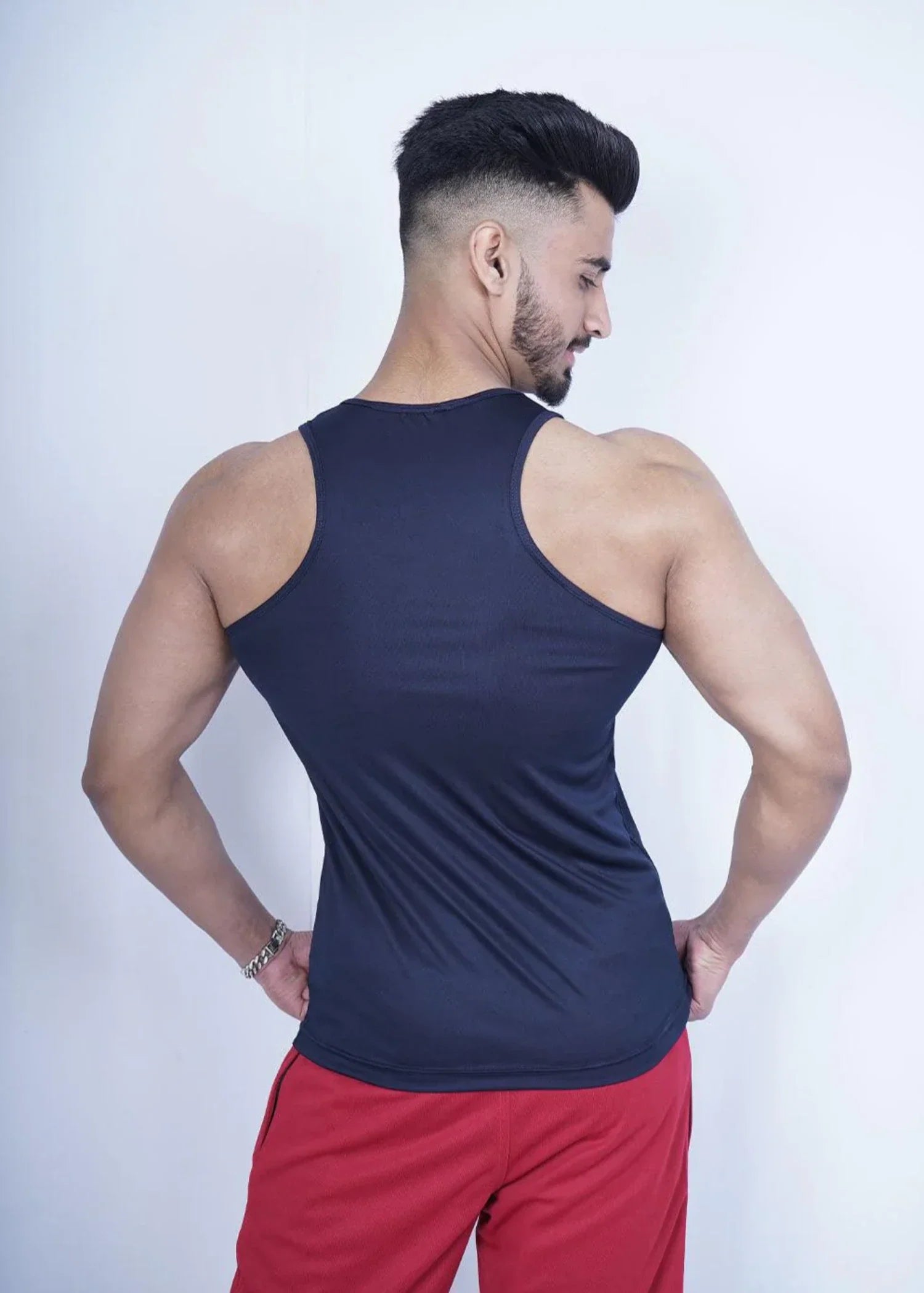 polyester Tank Top in Dark blue