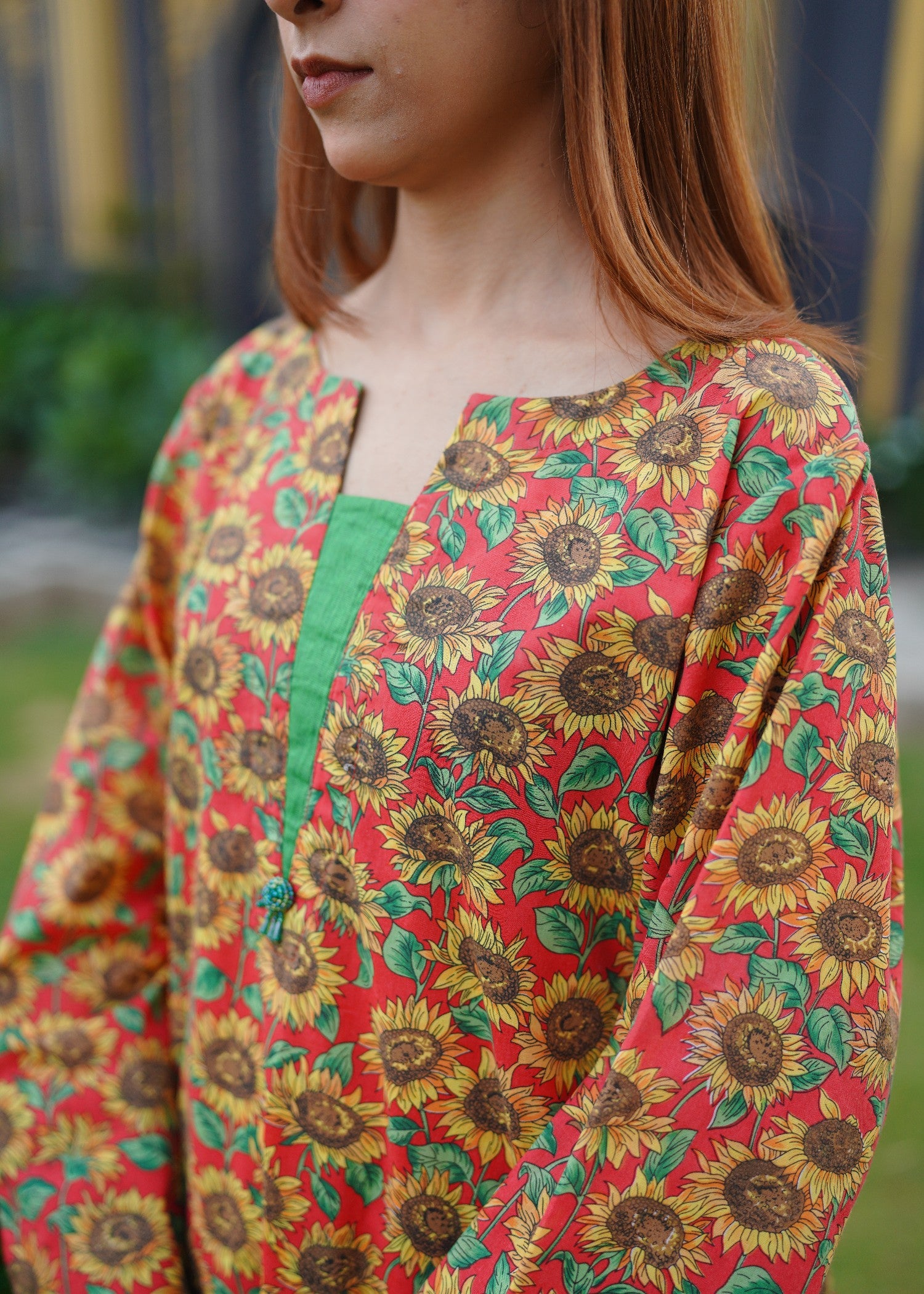 cotton dobby Co Ord Sets in Sunset orange