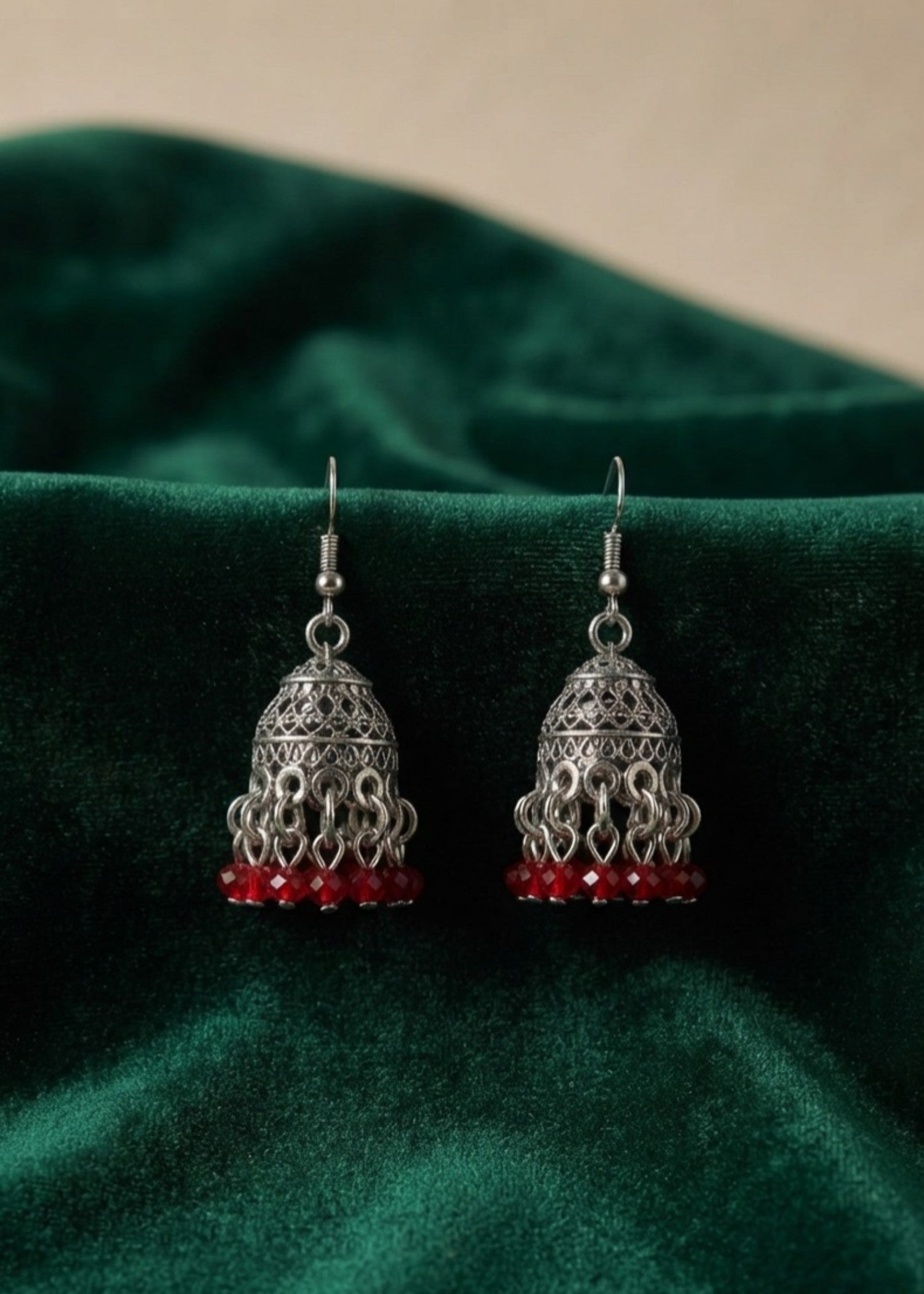 Earrings in Ruby red Color by - Trendy Women Earrings KYZ8768