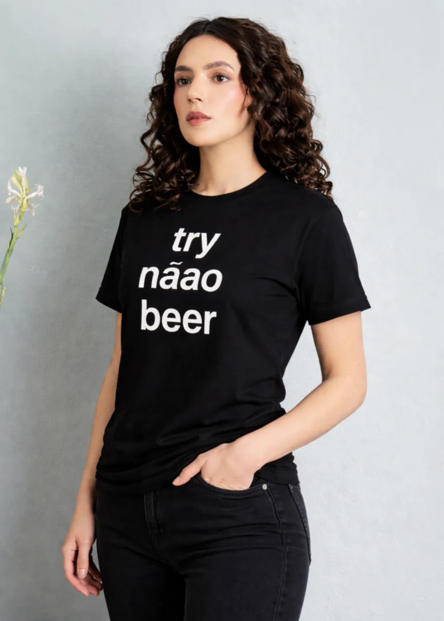 cotton T Shirt in Black