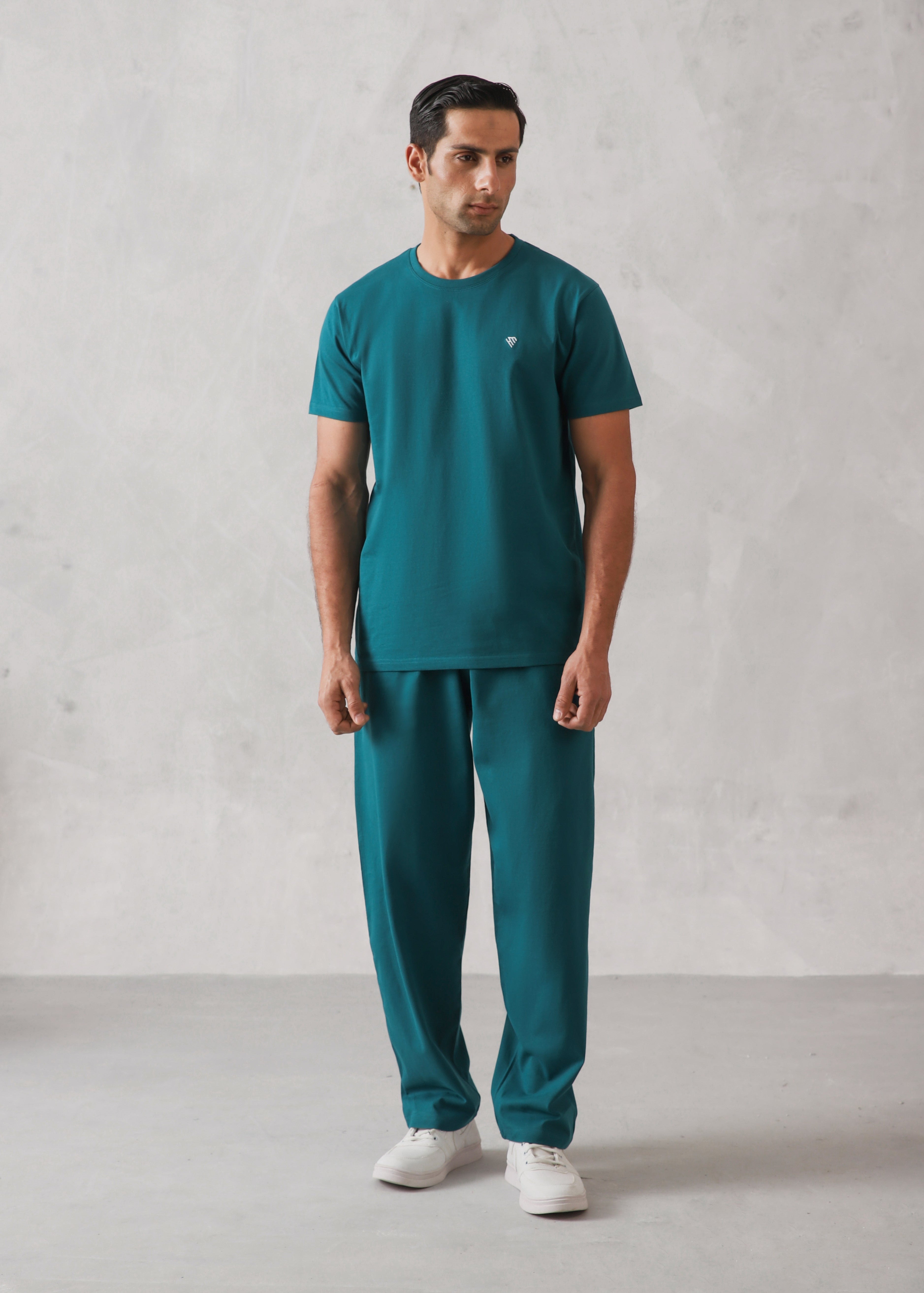 cotton Tracksuit in Teal