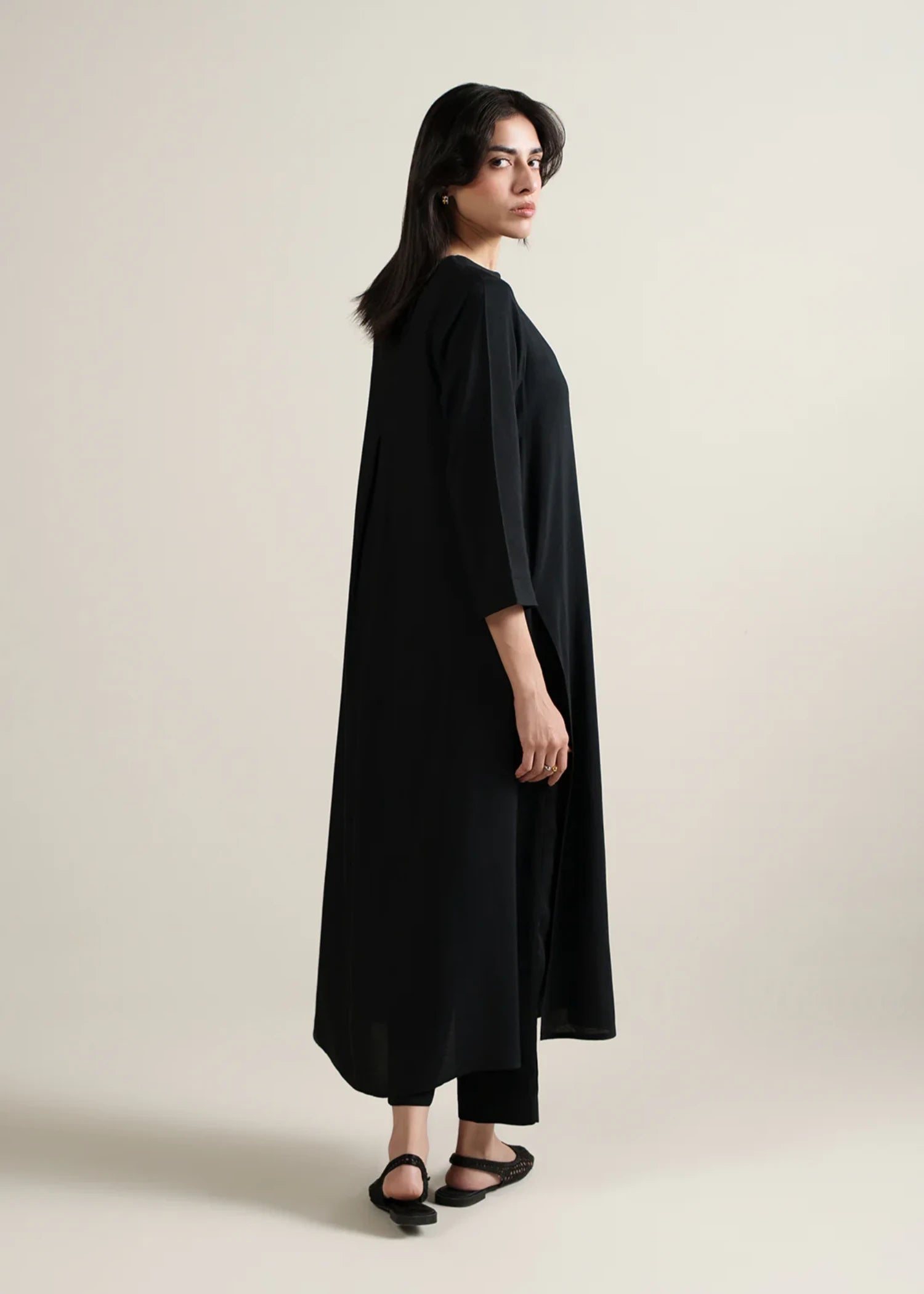 silk Kurti in Black