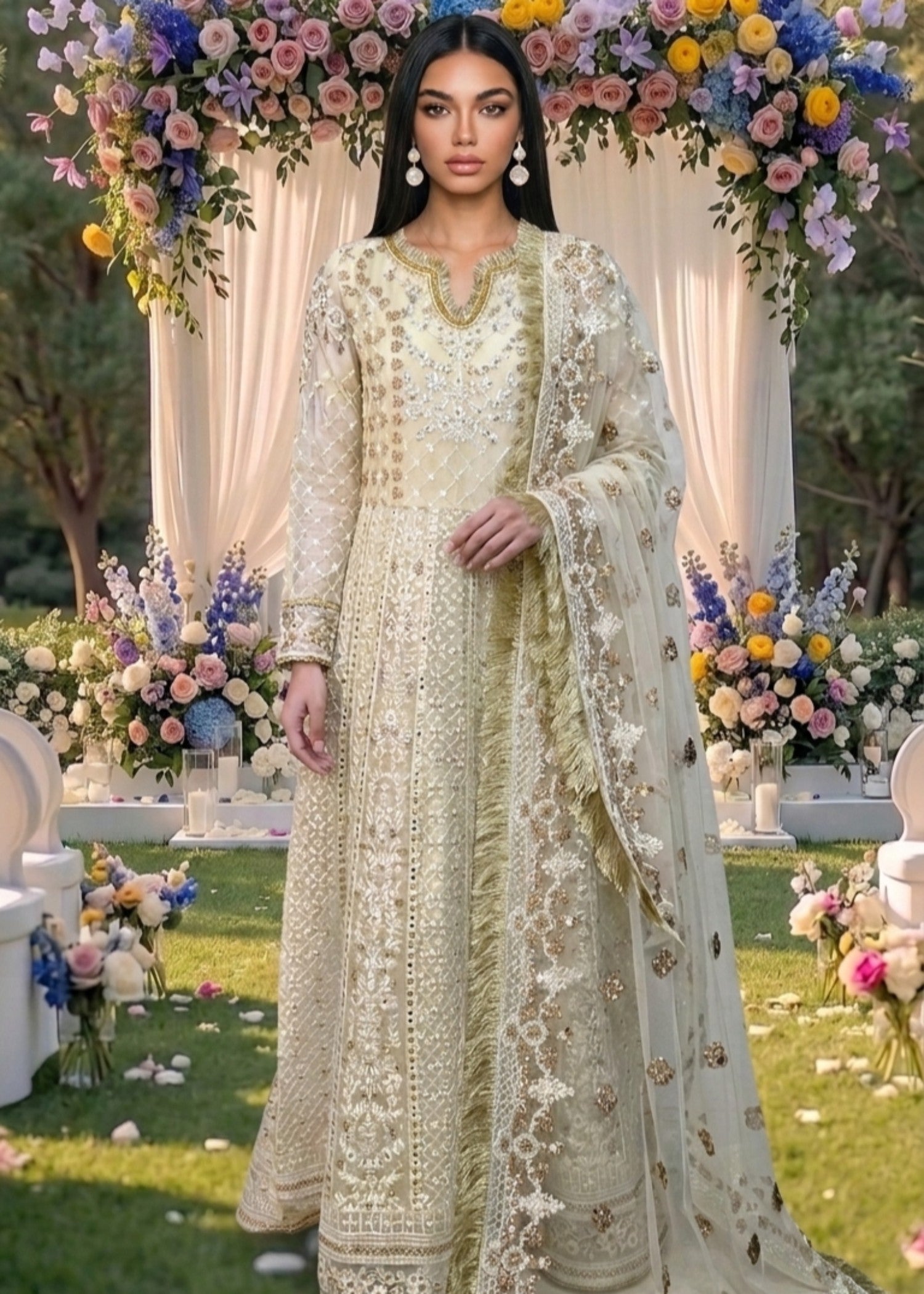 organza Maxi in Light yellow