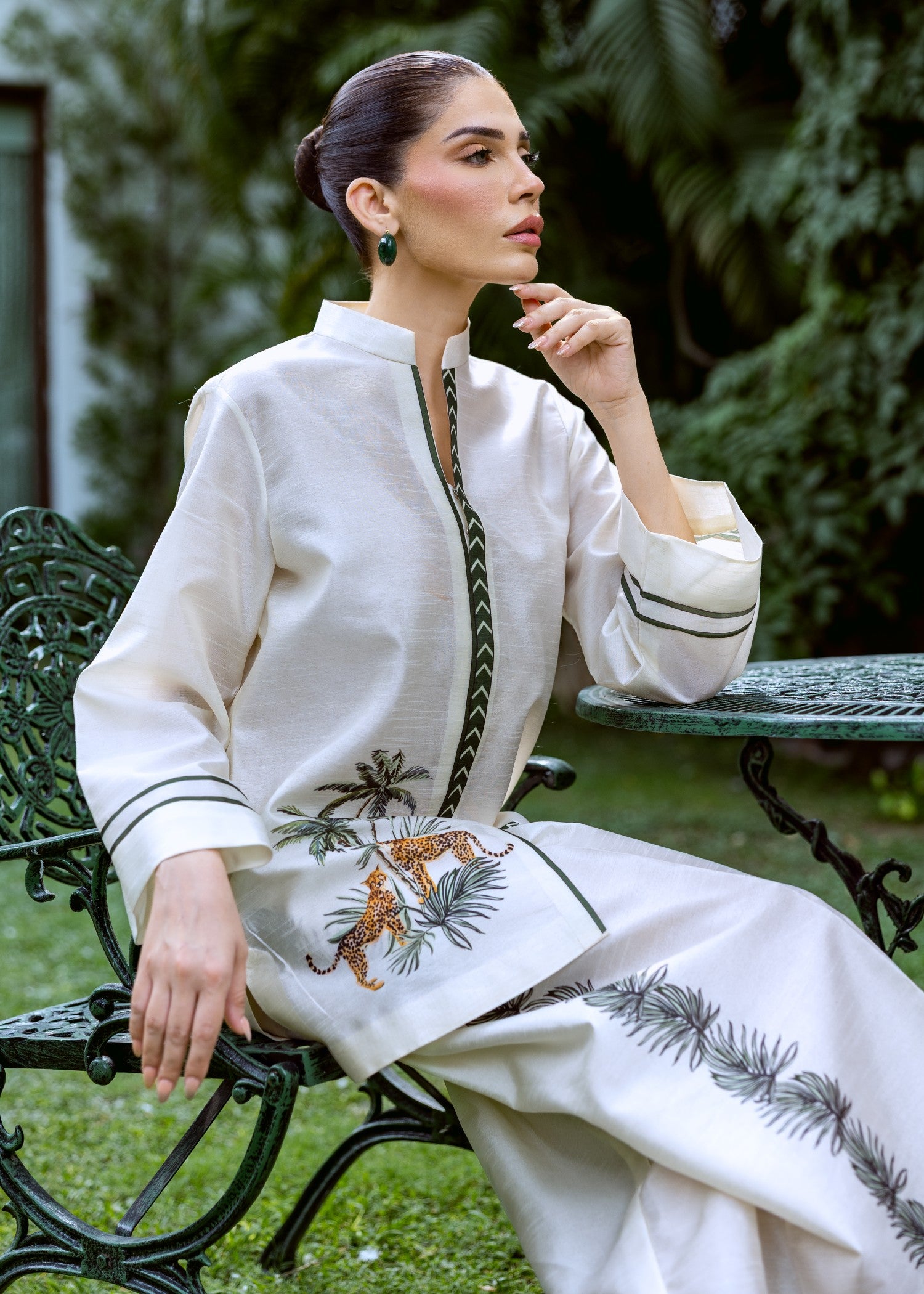 indian raw silk Co ord Sets in Ivory