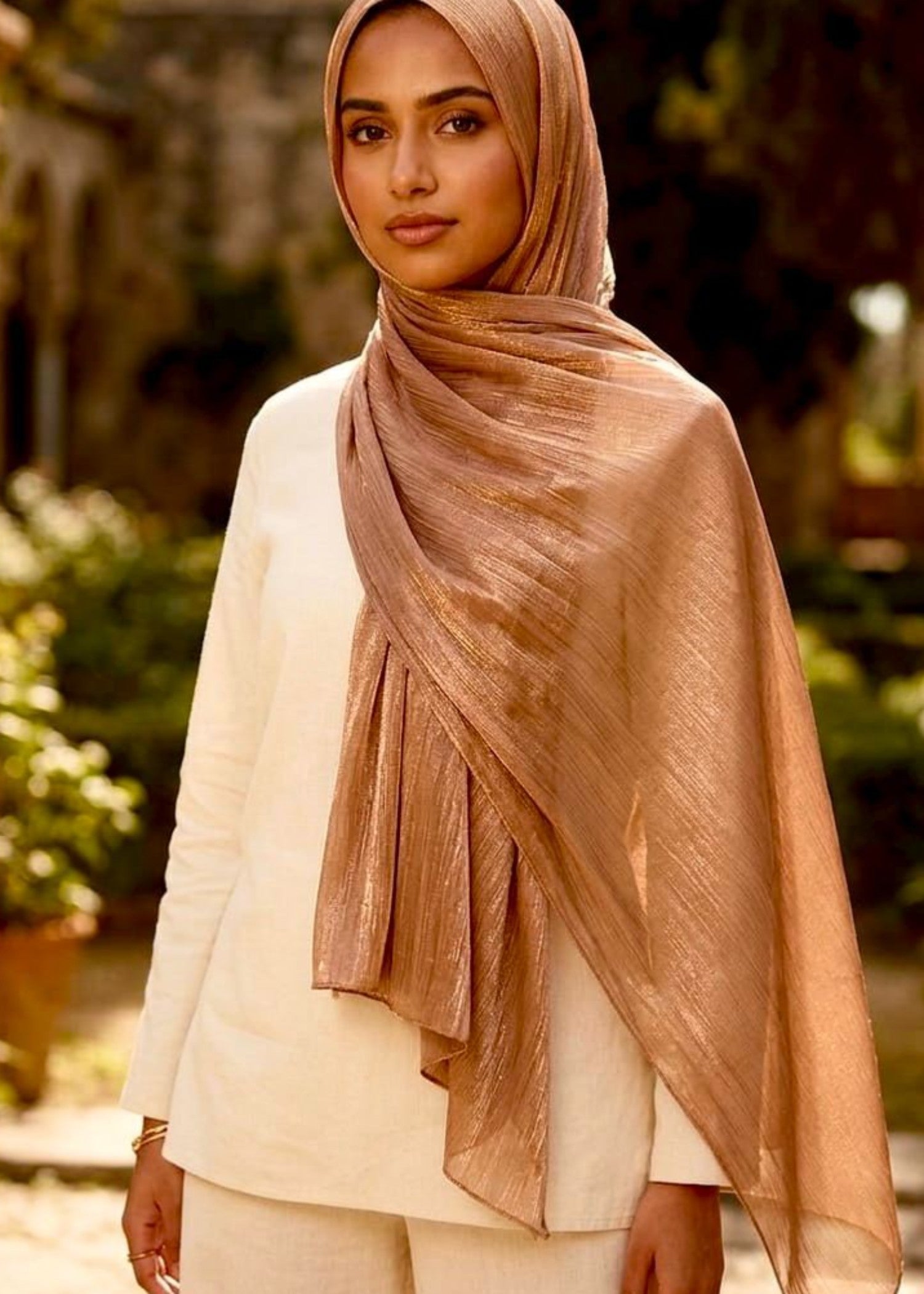 organza Hijab in Copper