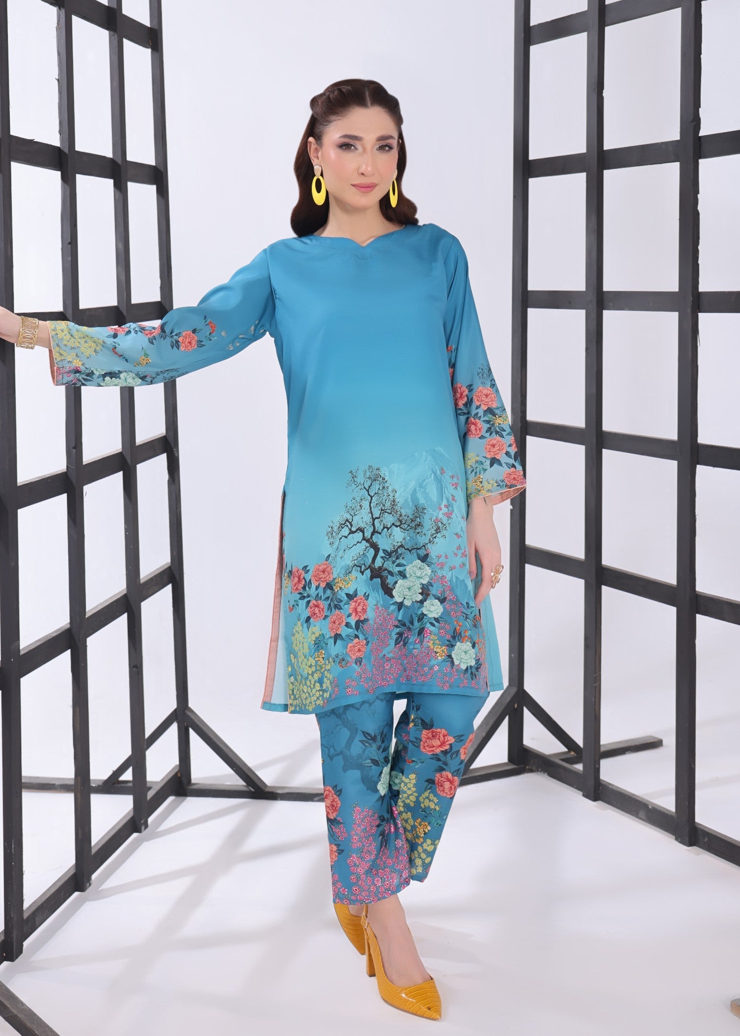 poly lawn Co Ord Sets in Sky, azure