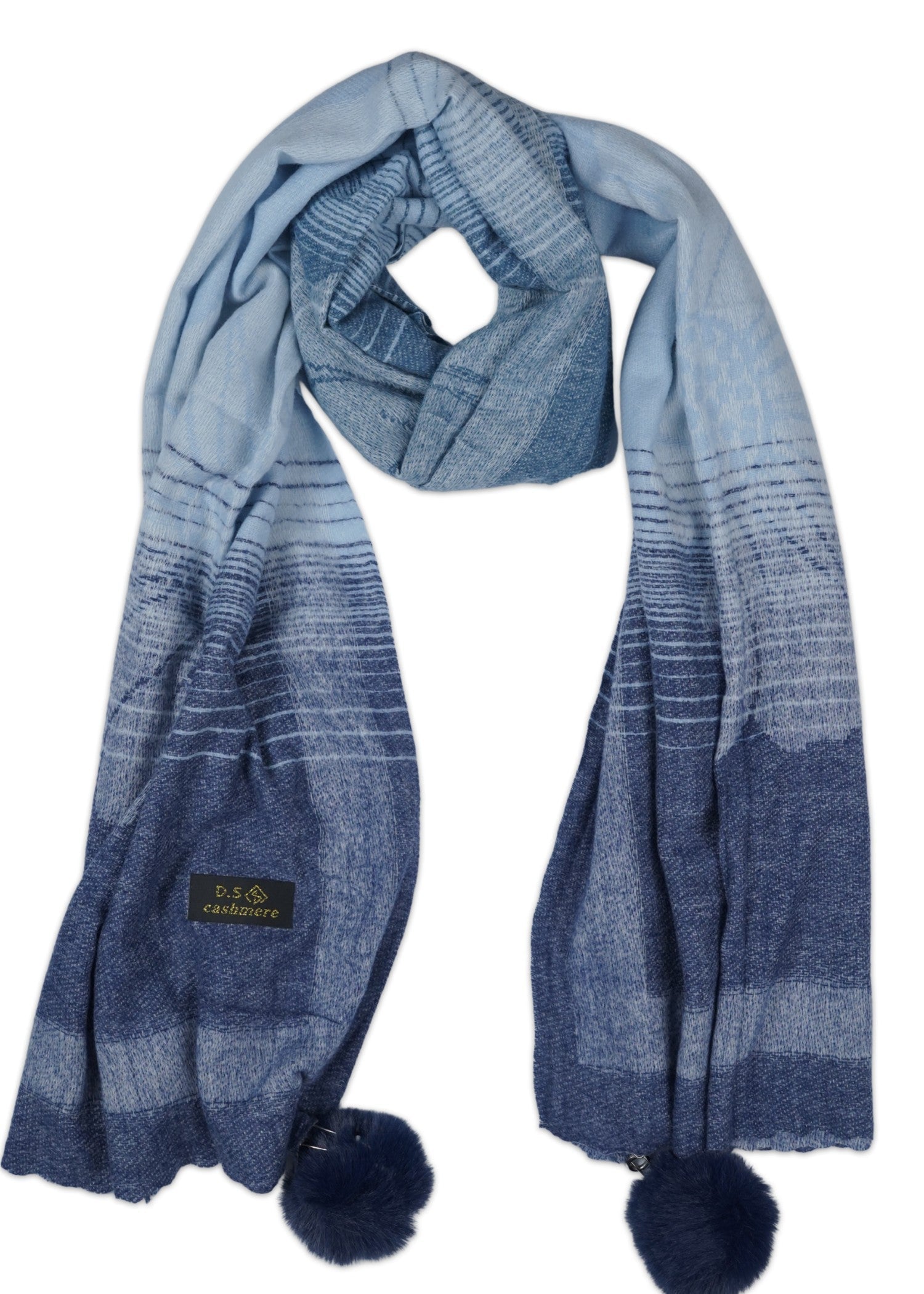 wool Hijab in Blue