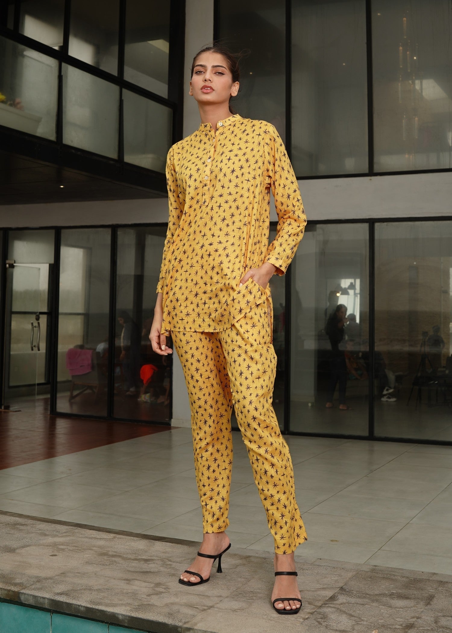 khaddar Co Ord Sets in Yellow