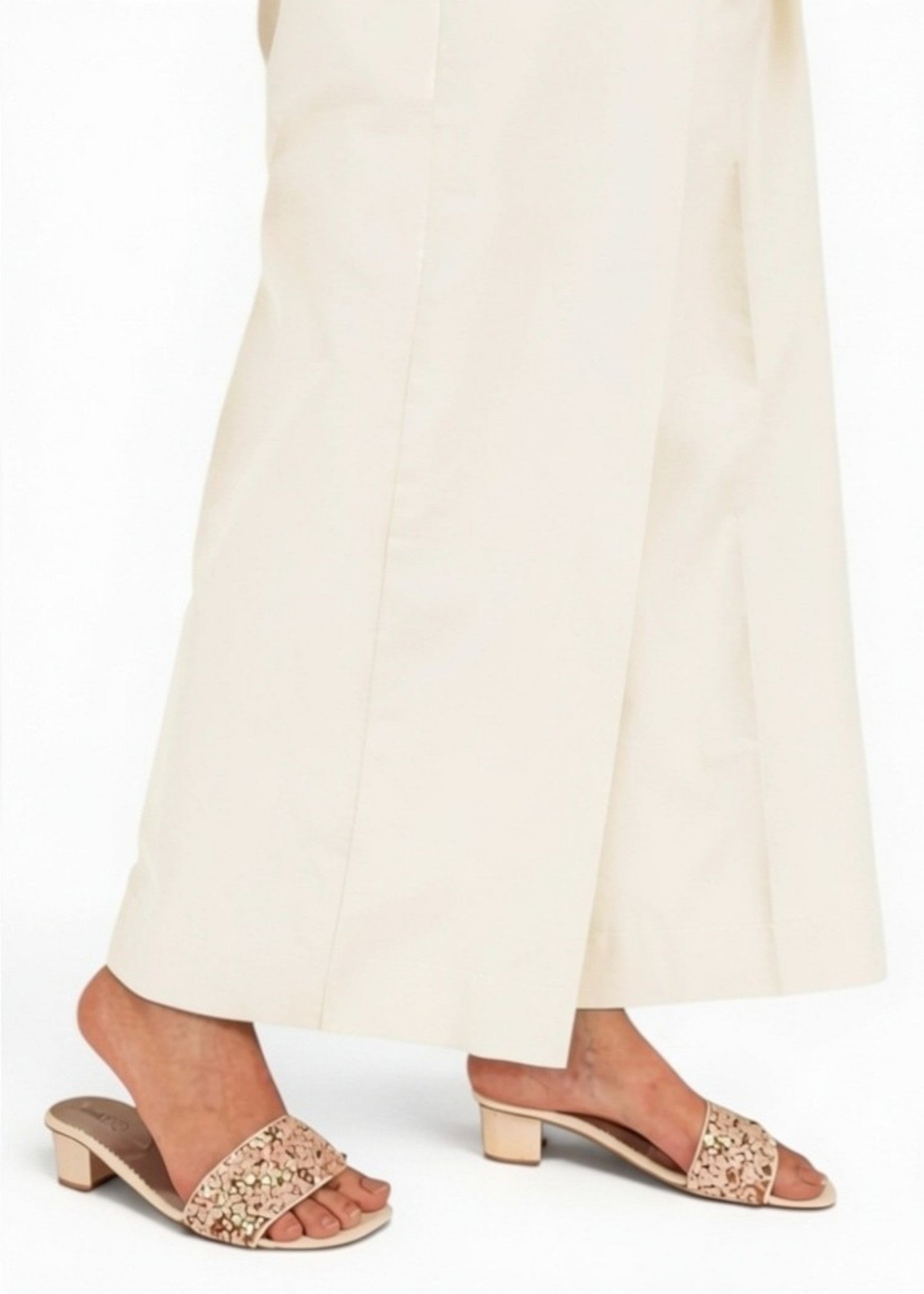 cotton Trousers in Off-white