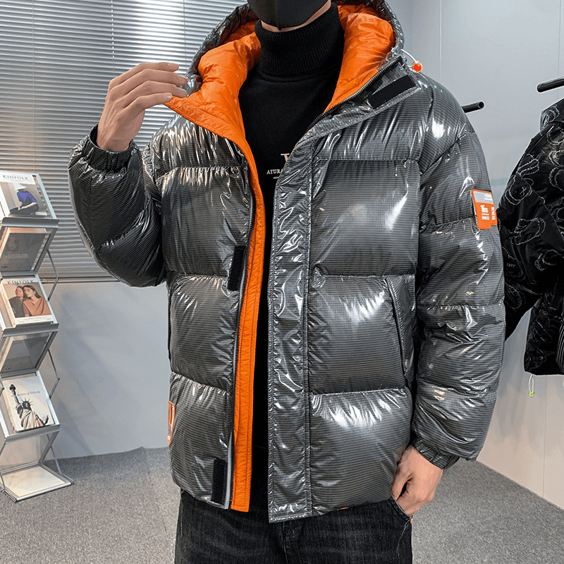 Thickened Warm Bright Windproof 90 down down Jacket