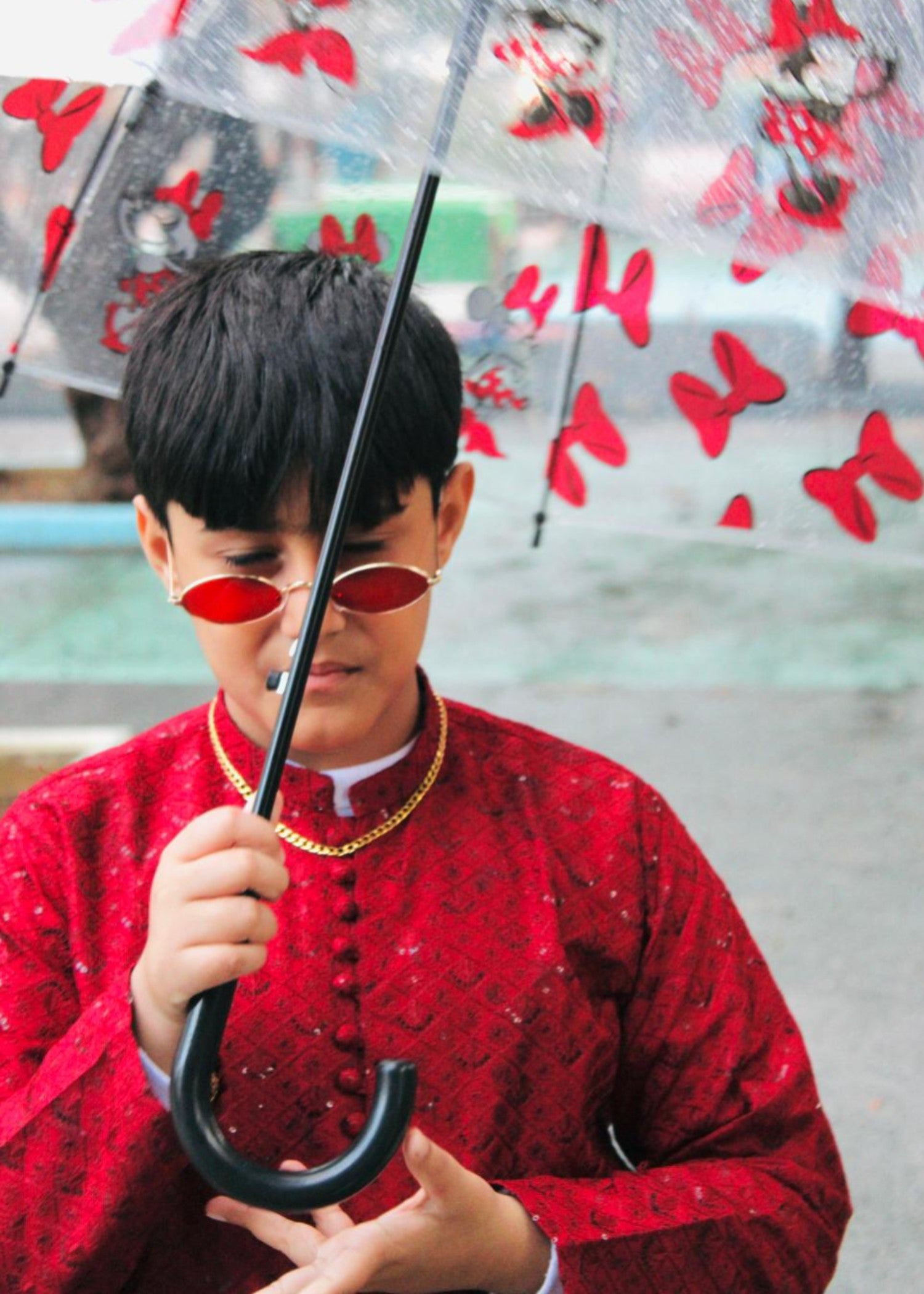 masuri Kurta in Spicy red