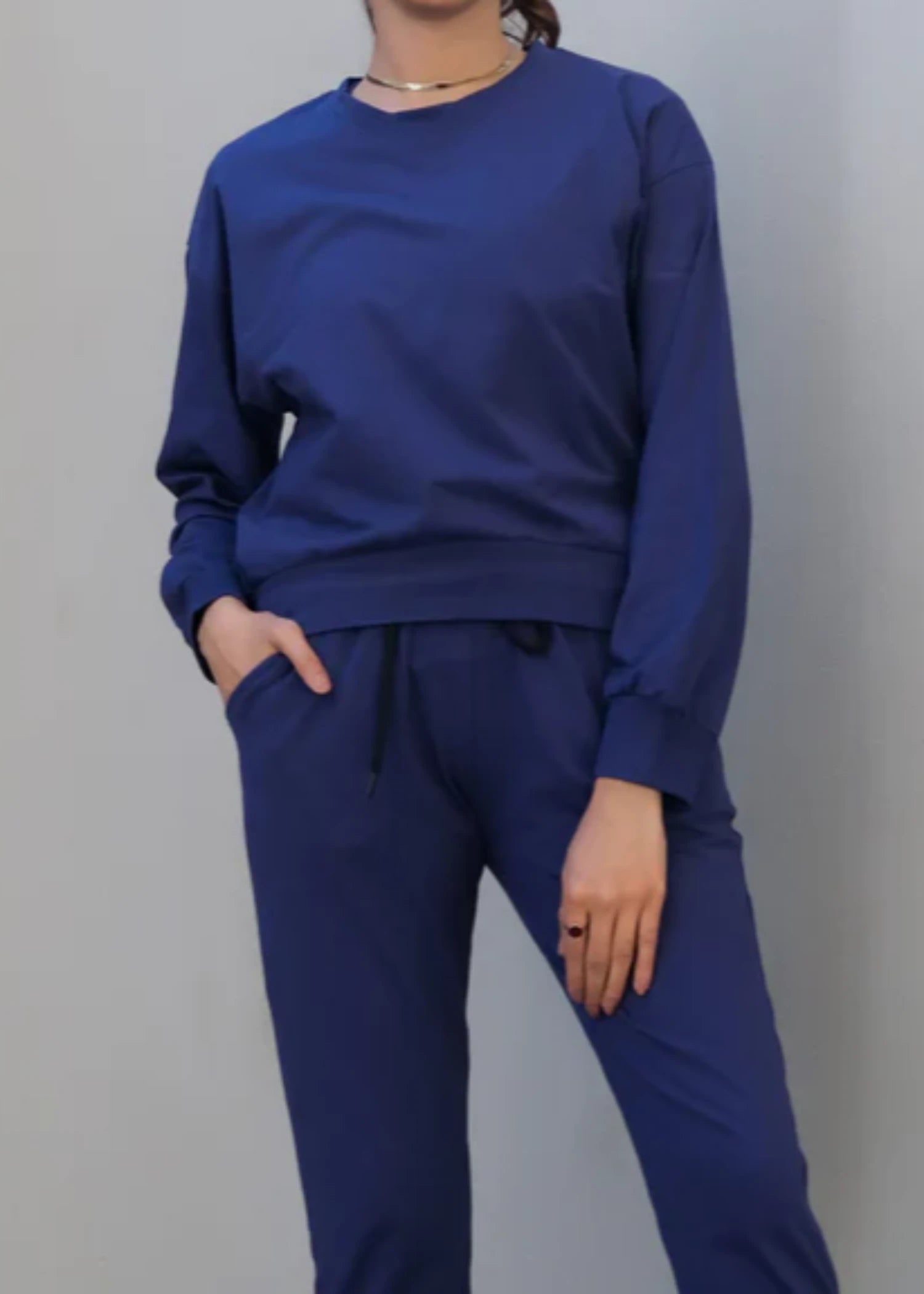 jersey knit Co Ord Sets in Navy blue