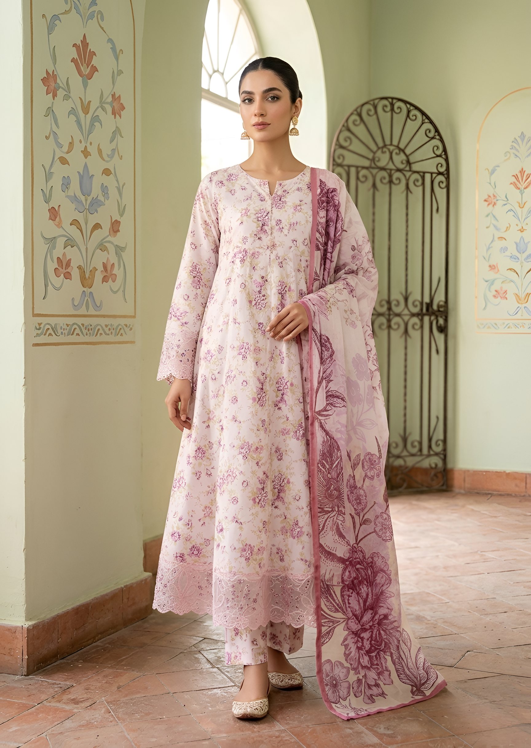 lawn Maxi in Lavender pink