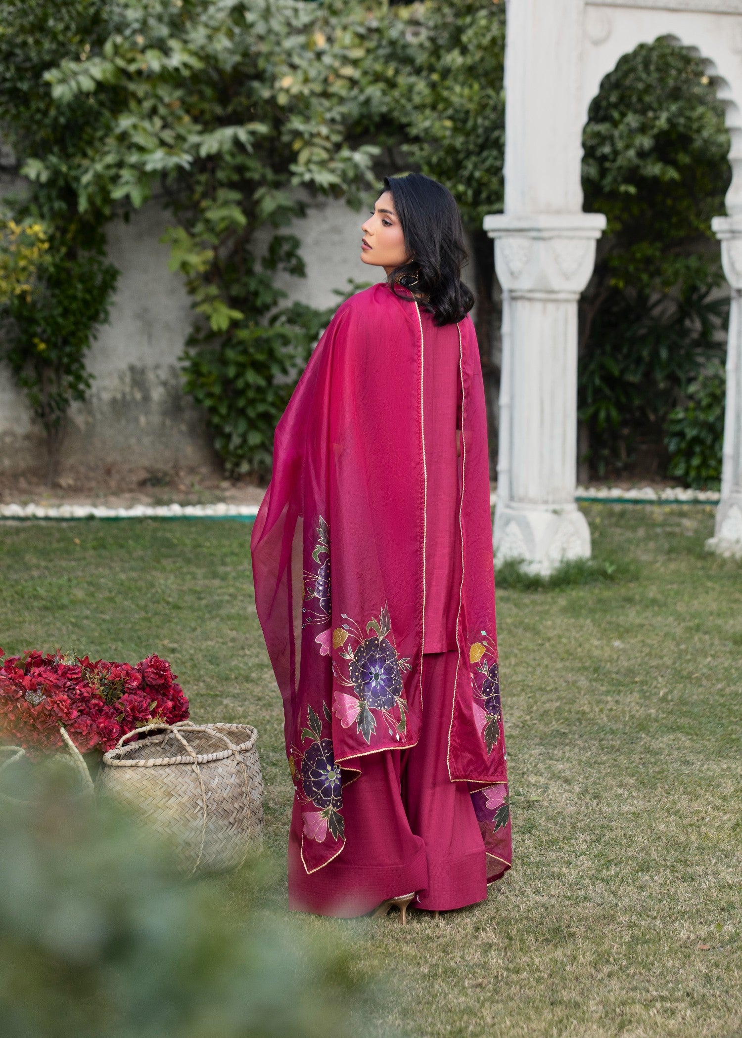 medium silk Kurta Set in Maroon