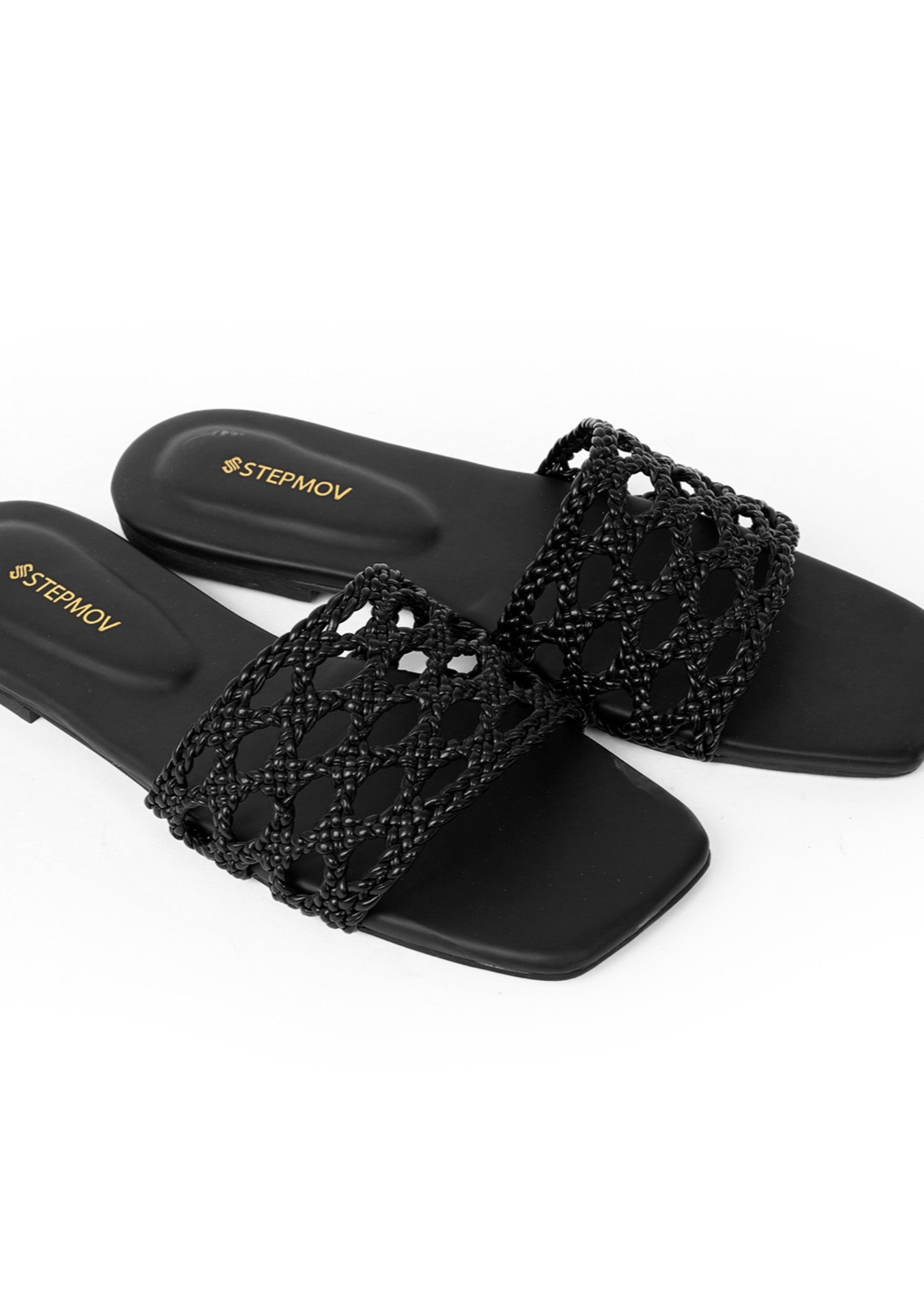 Slides in Black by - High Quality Women Slides CIX0727