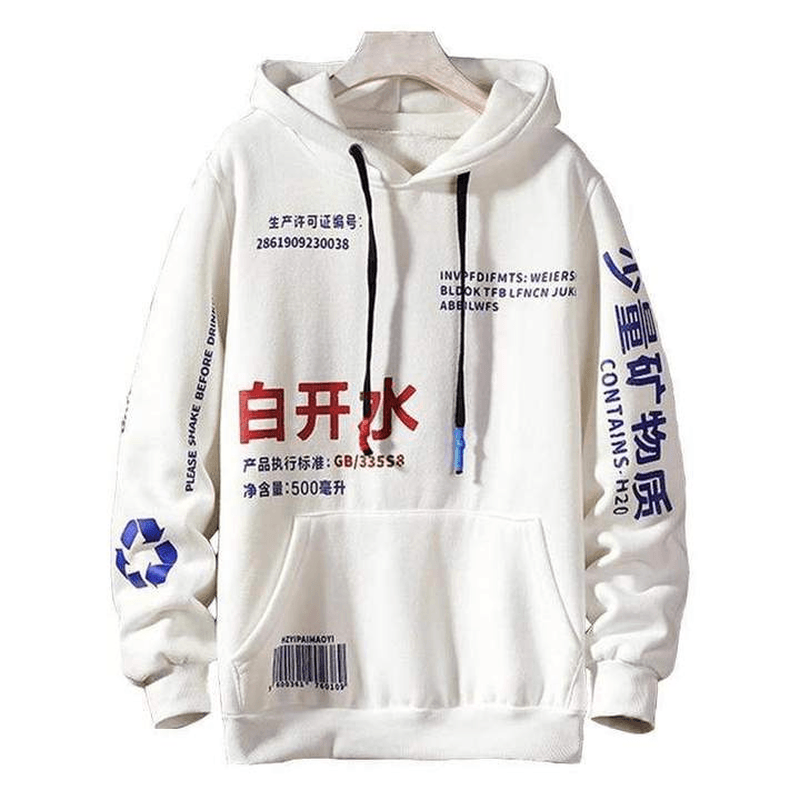 Printed Letters and Velvet Men'S Tide Brand Sweater