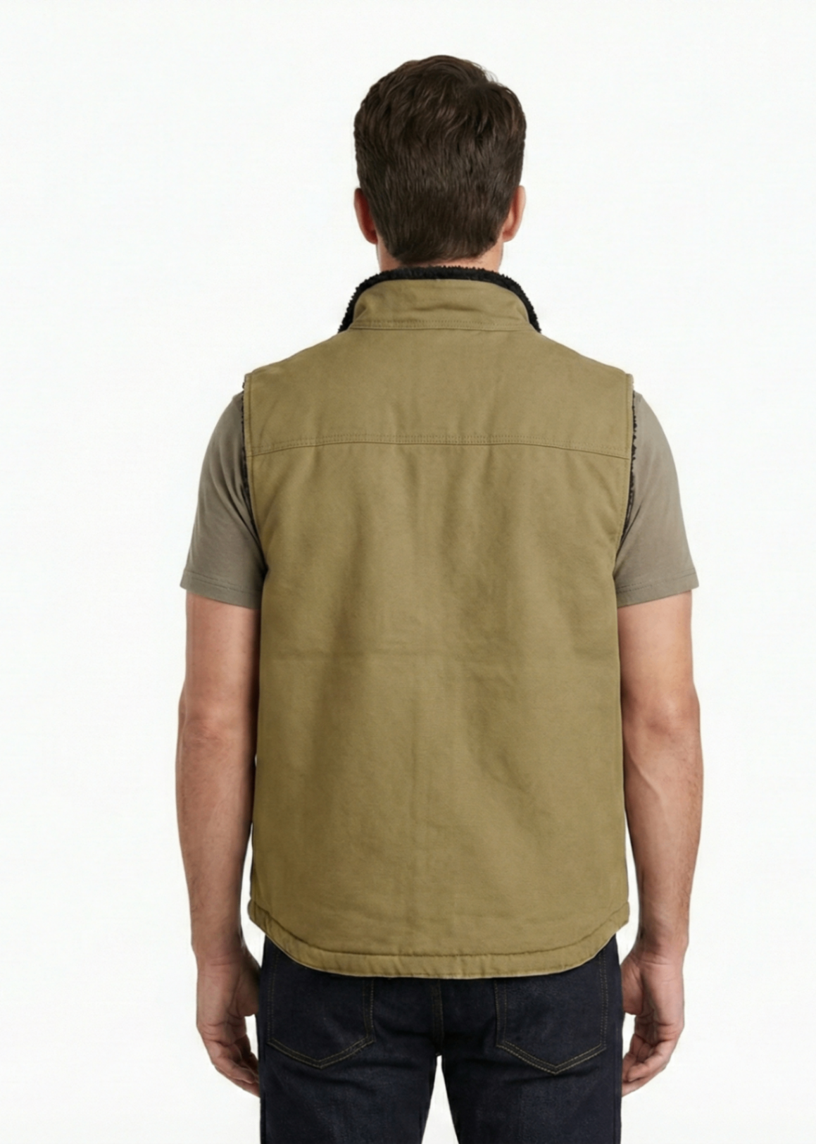 twill cambric Jacket in Camel brown