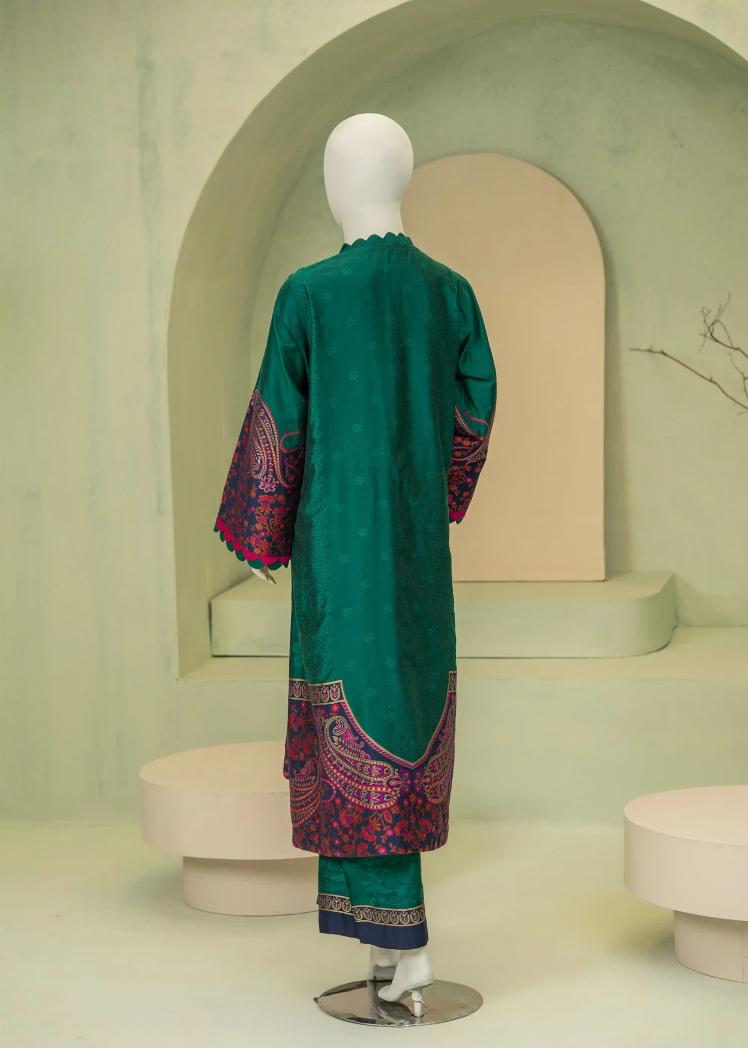viscose Kurta Set in Green