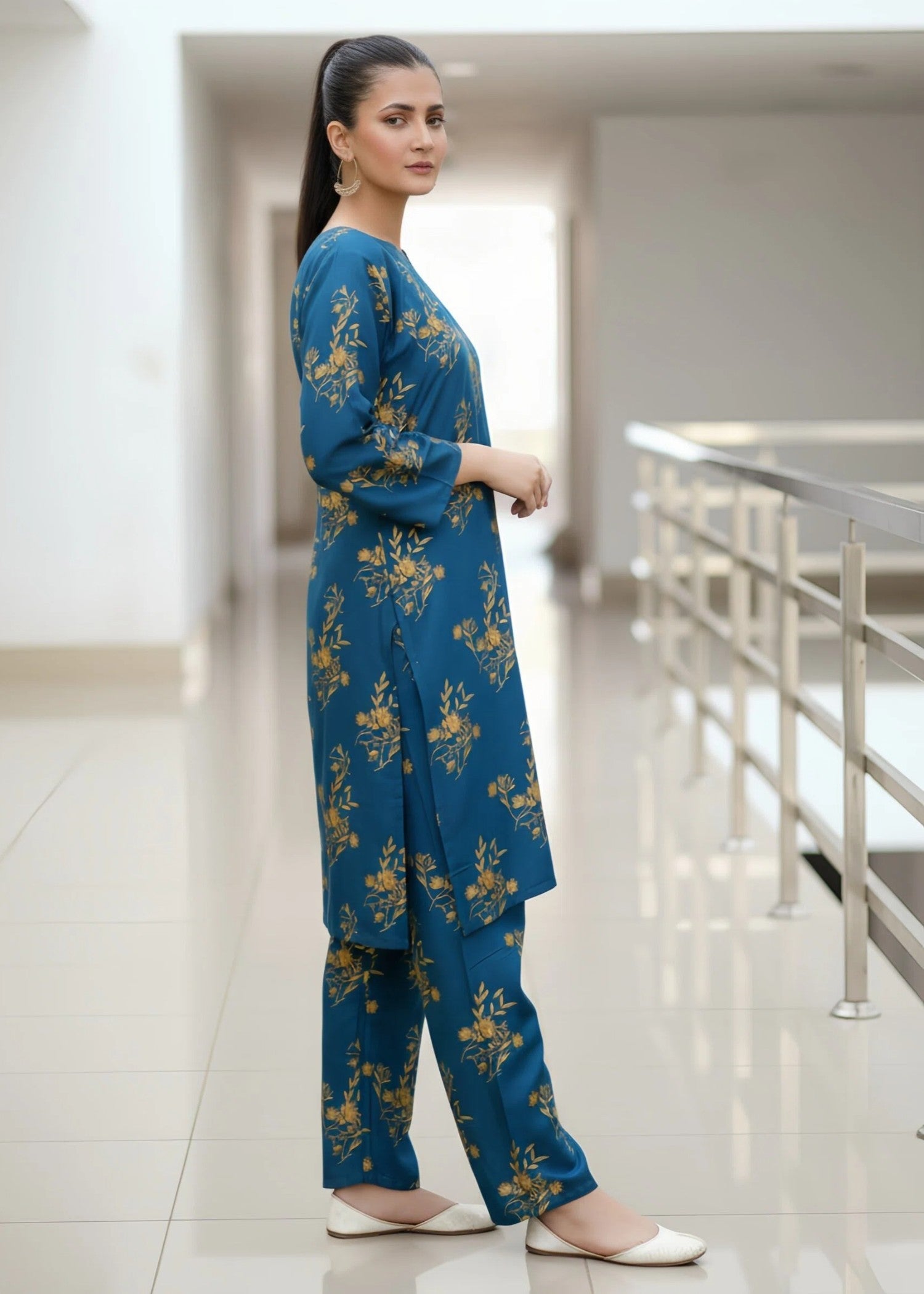 linen Co Ord Sets in Sapphire blue