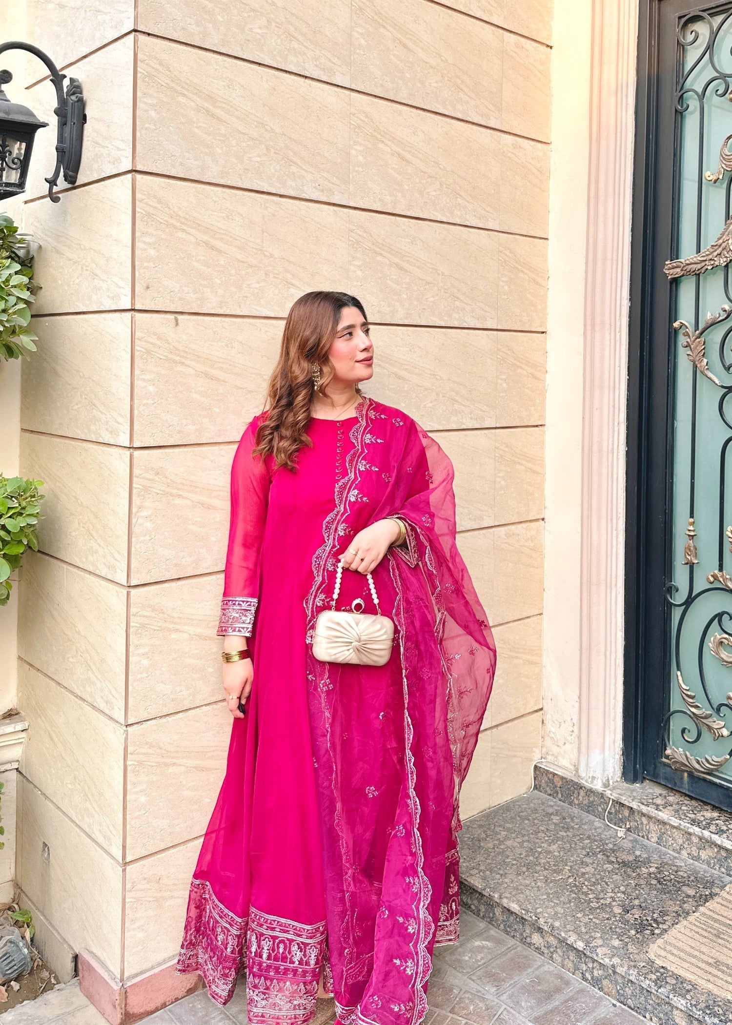 chiffon Maxi in Magenta