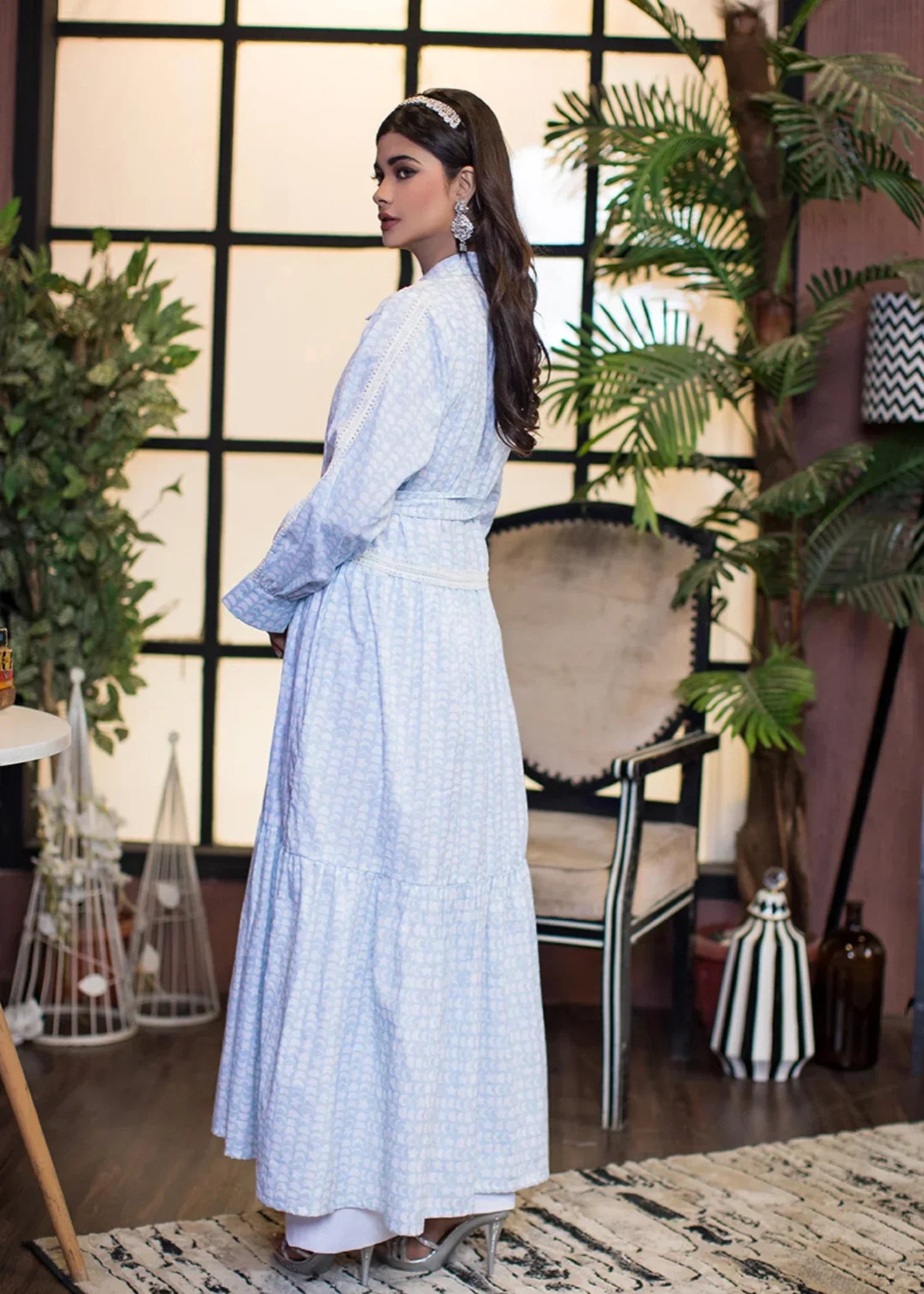 cotton Maxi in Powder blue