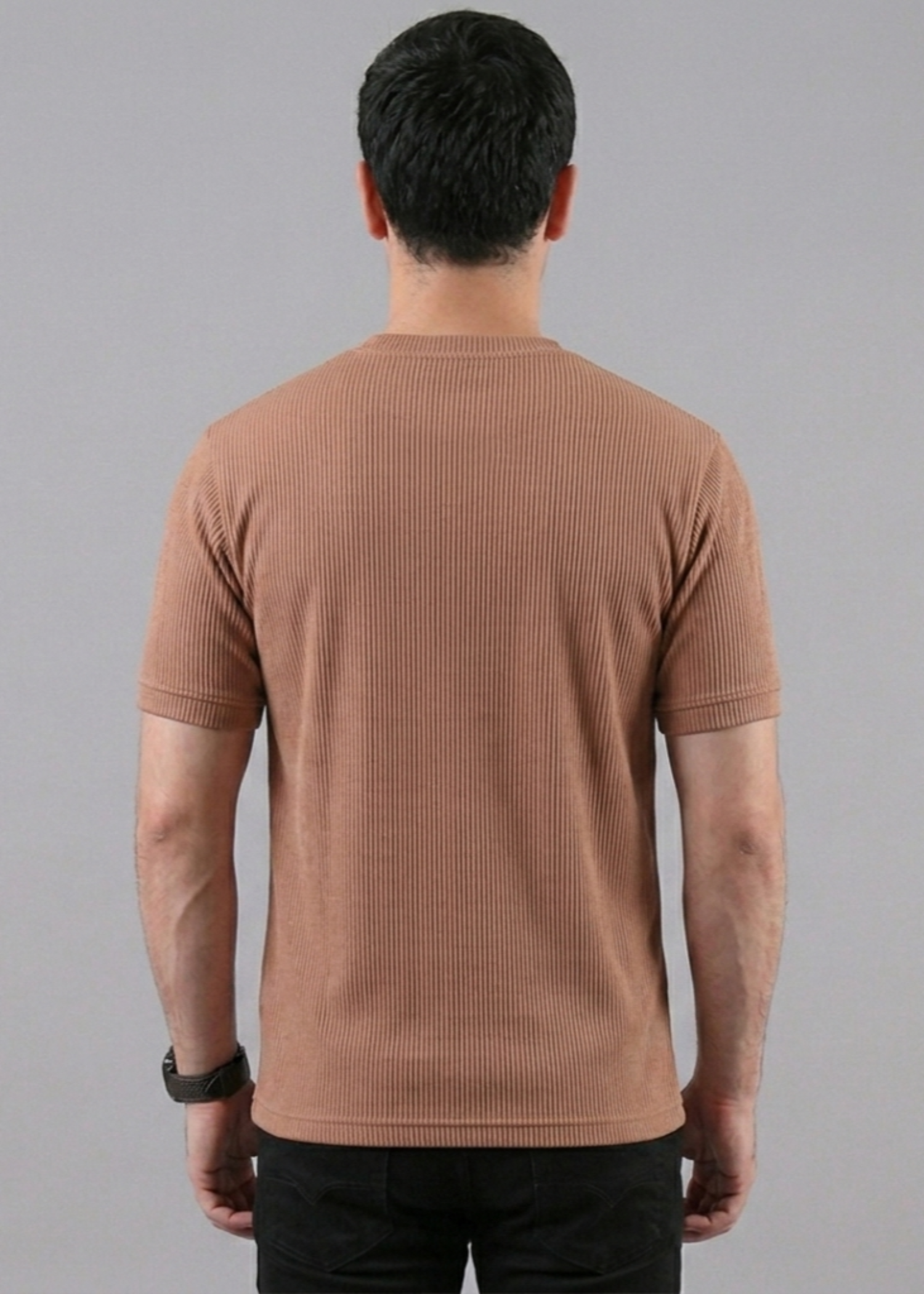 cotton T Shirt in Tawny brown