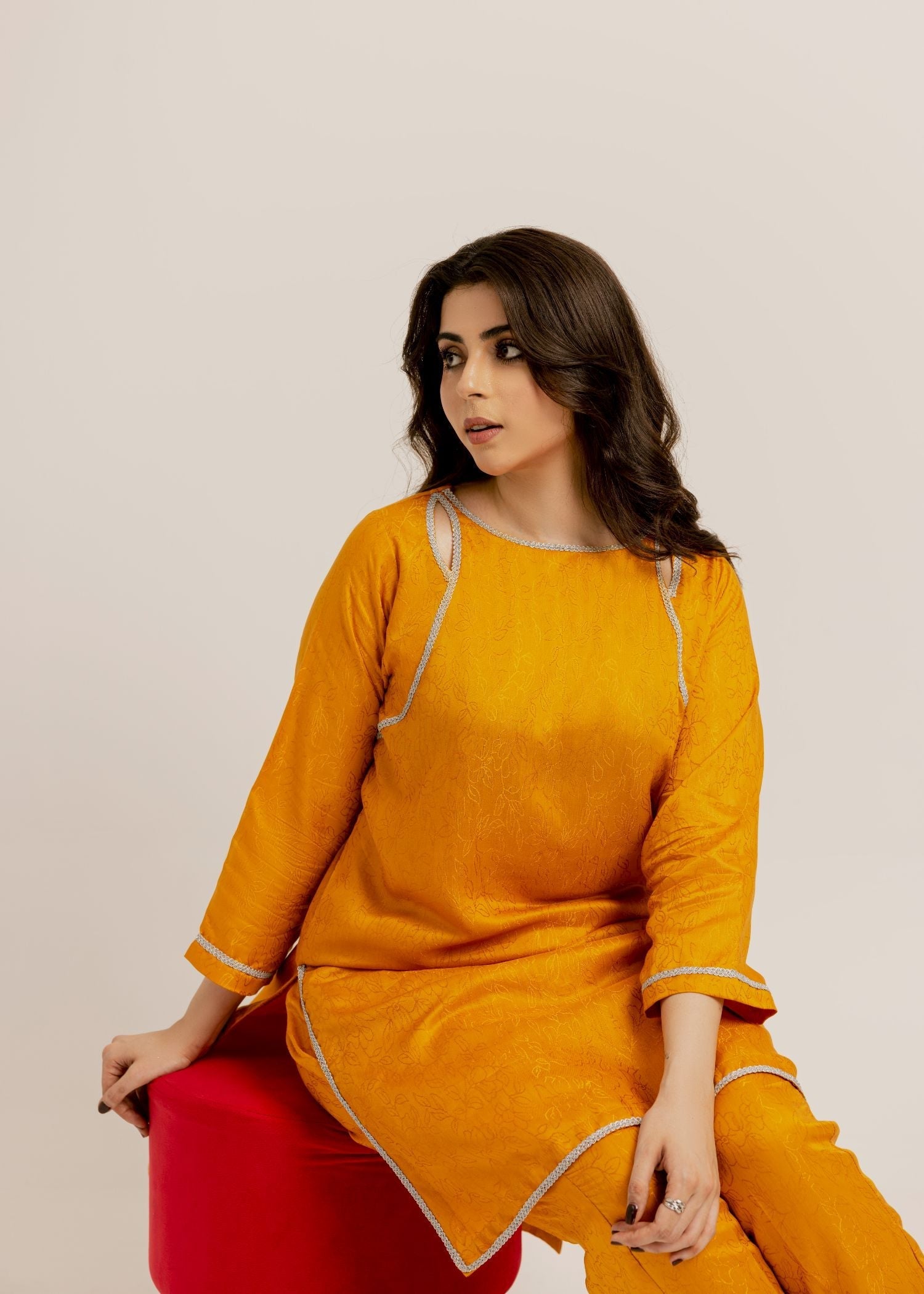 viscose Co Ord Sets in Mustard