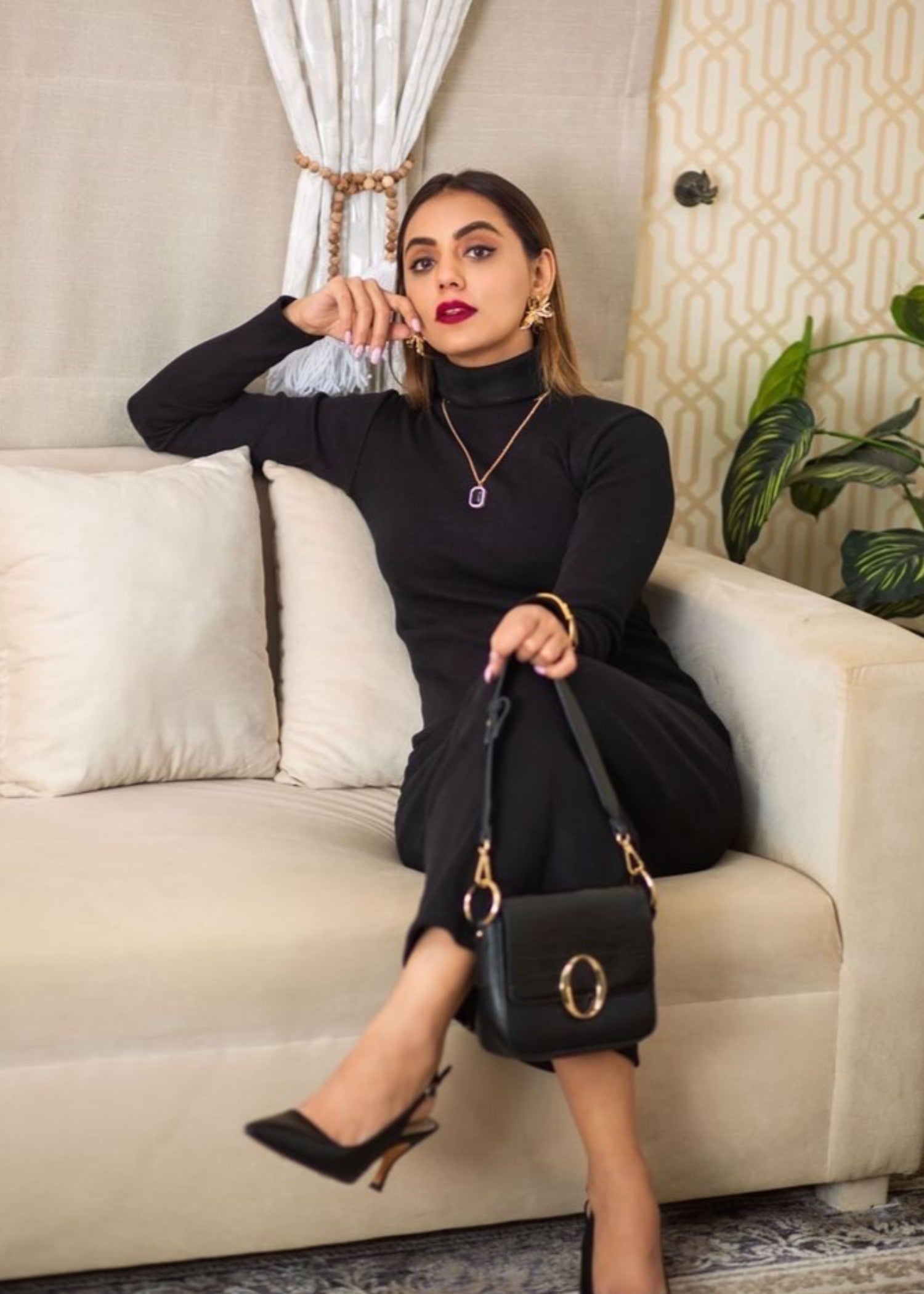 jersey knit Dress in Black