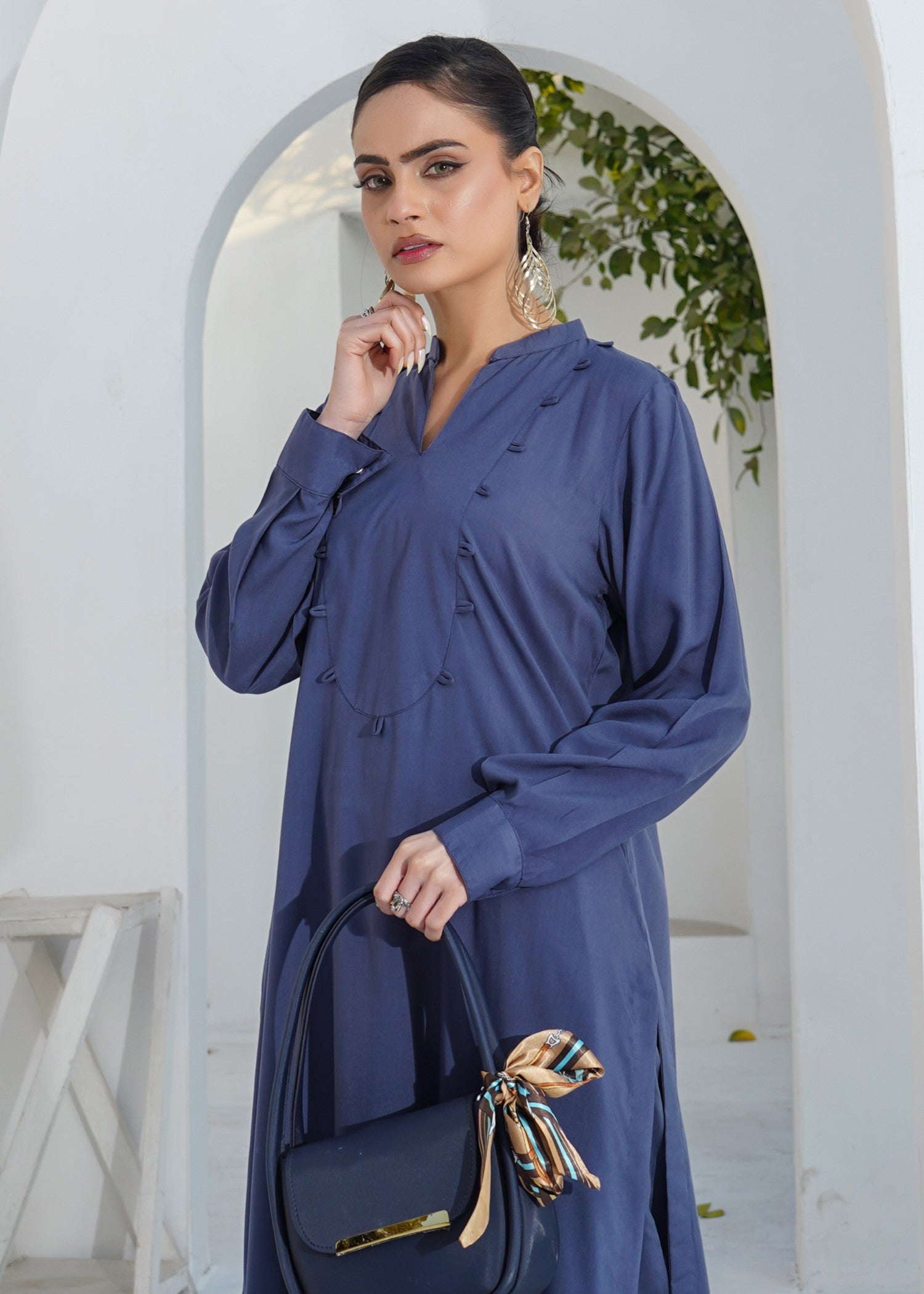 irish linen Co Ord Sets in Cobalt blue
