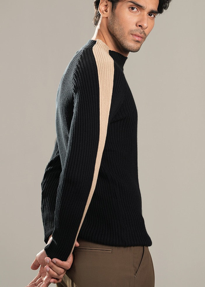 cotton Turtle Neck in Black