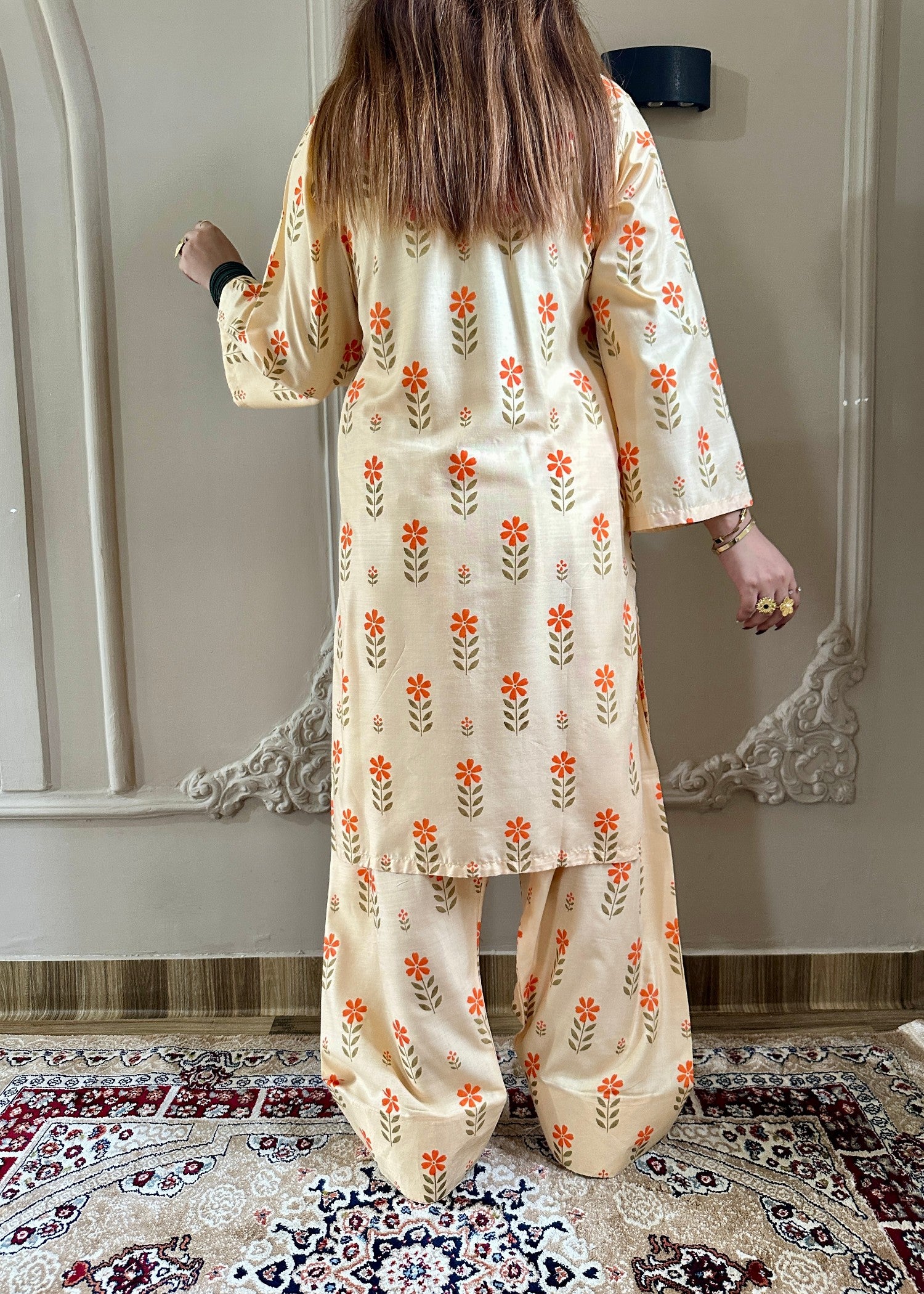 arabic lawn Co Ord Sets in Cream