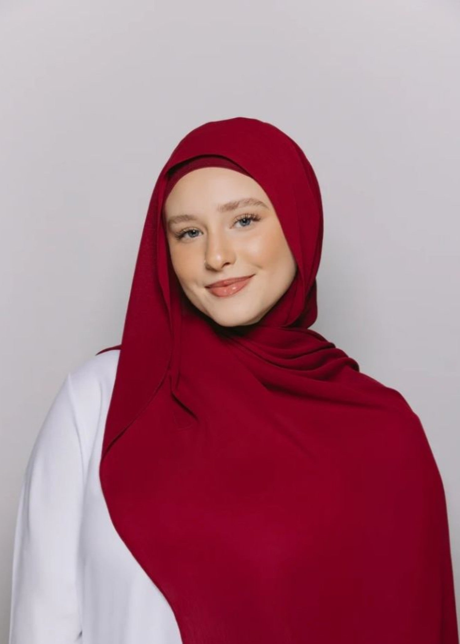 georgette Hijab in Maroon