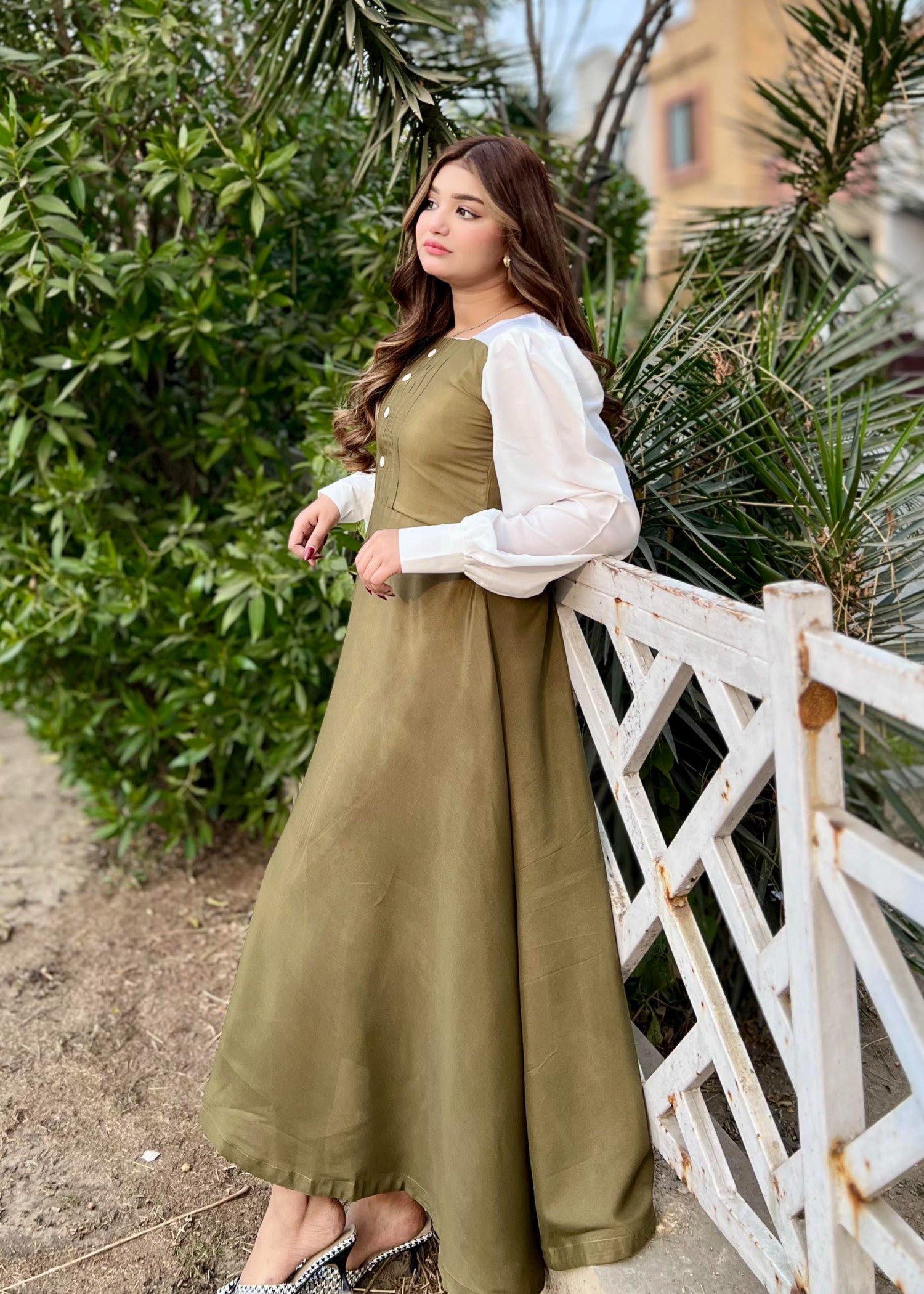 grip Frock in Olive green
