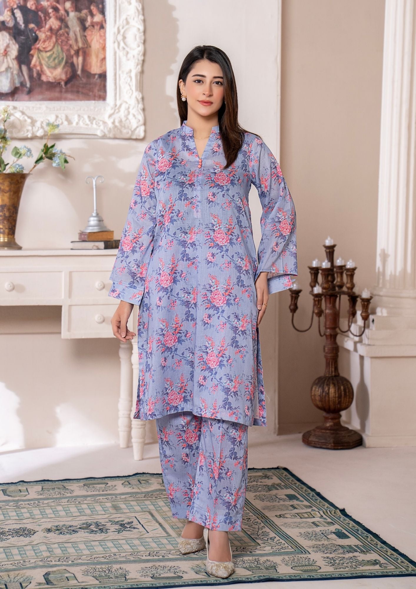 lawn Co Ord Sets in Purple ash