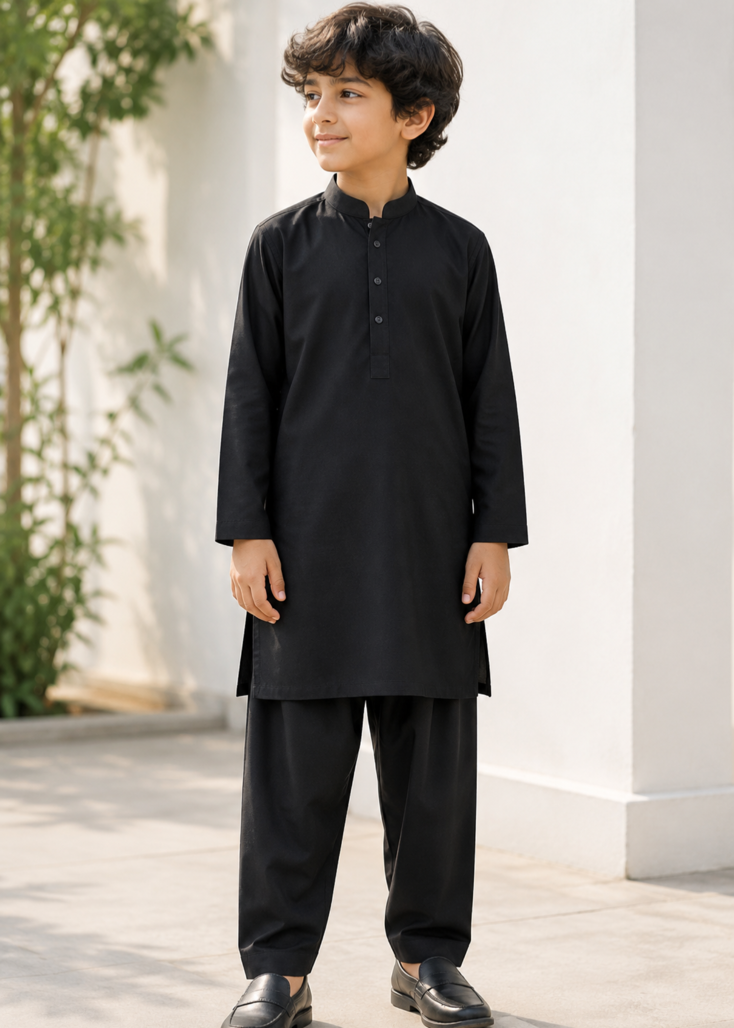 wash & wear Kurta Set in Pitch