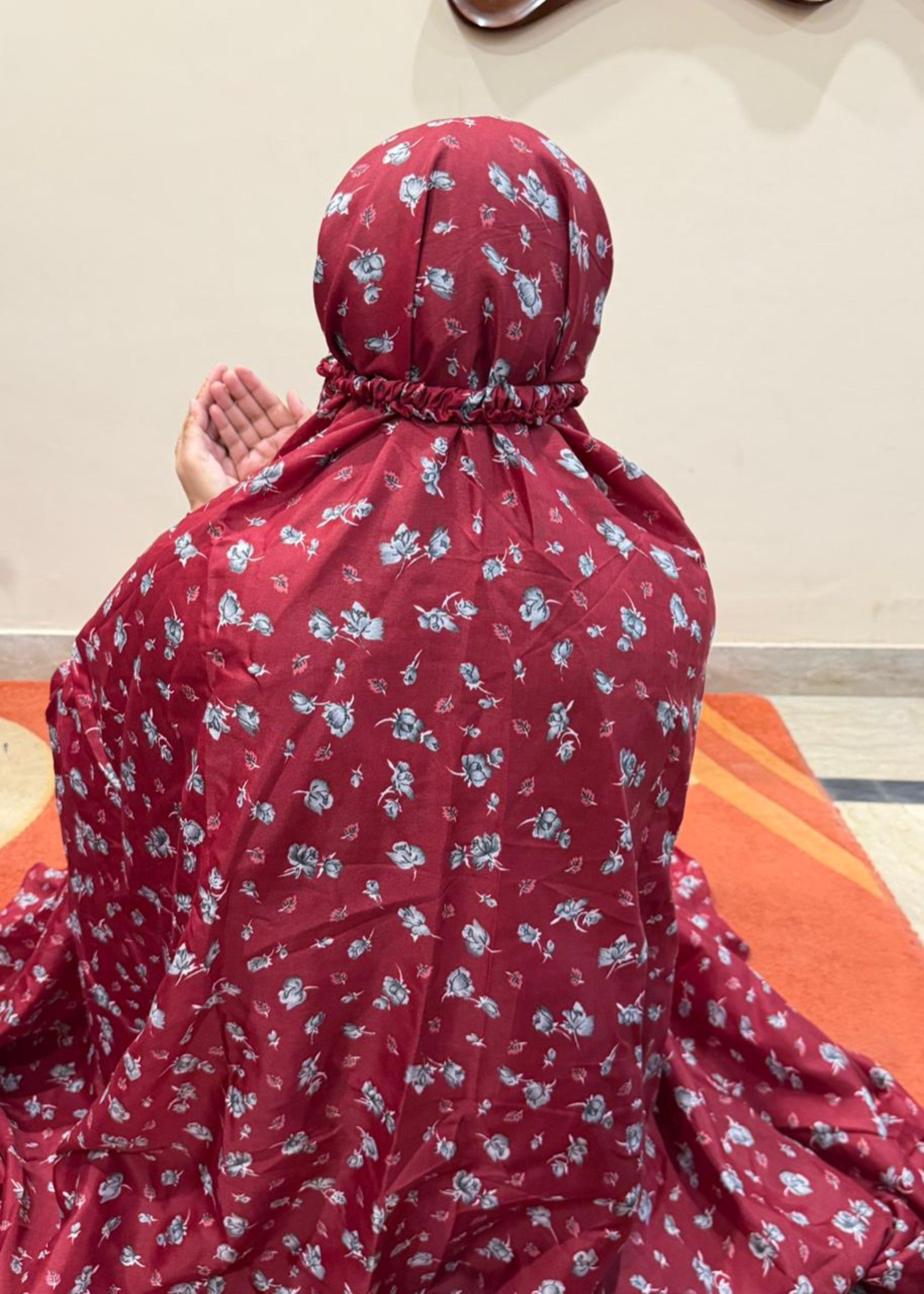 lawn Chaddar in Cardinal red