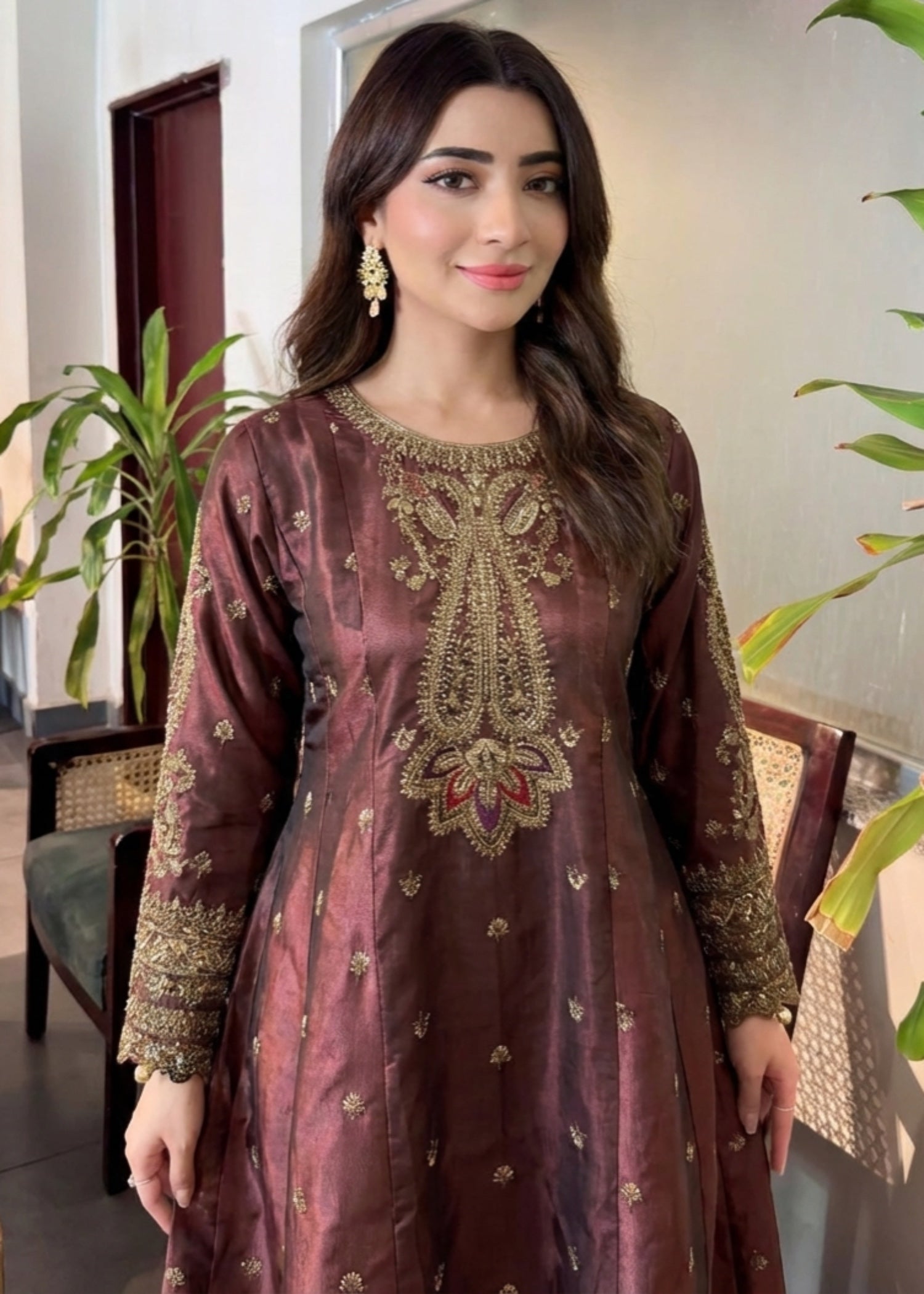 silk Maxi in Grape wine