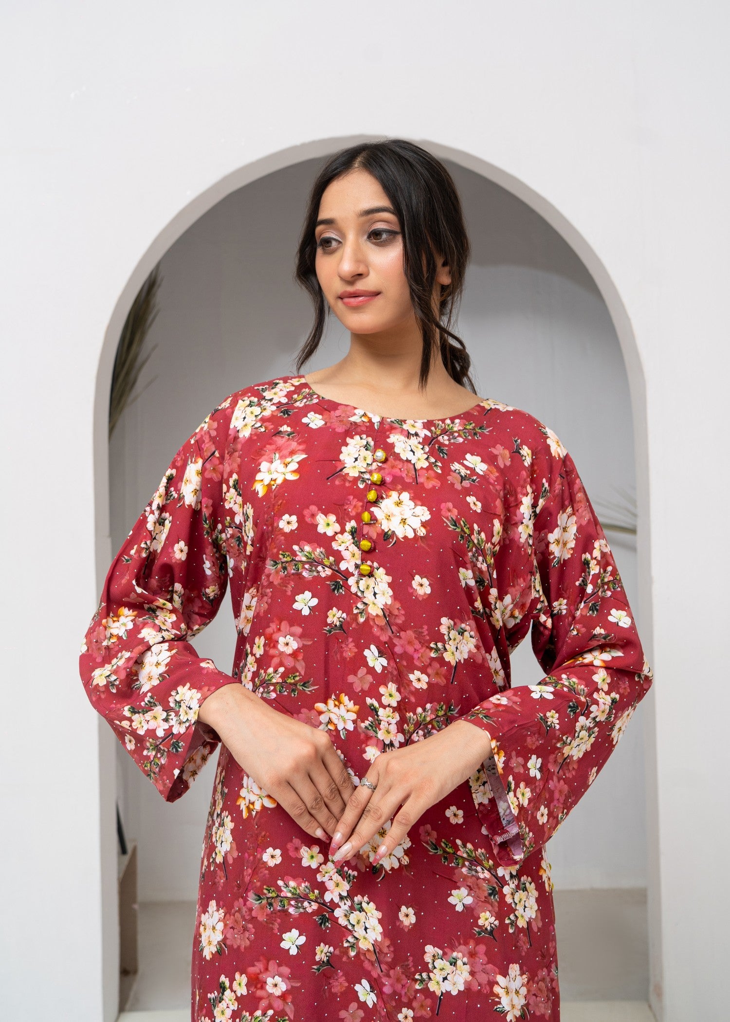 cotton Co Ord Sets in Carmine
