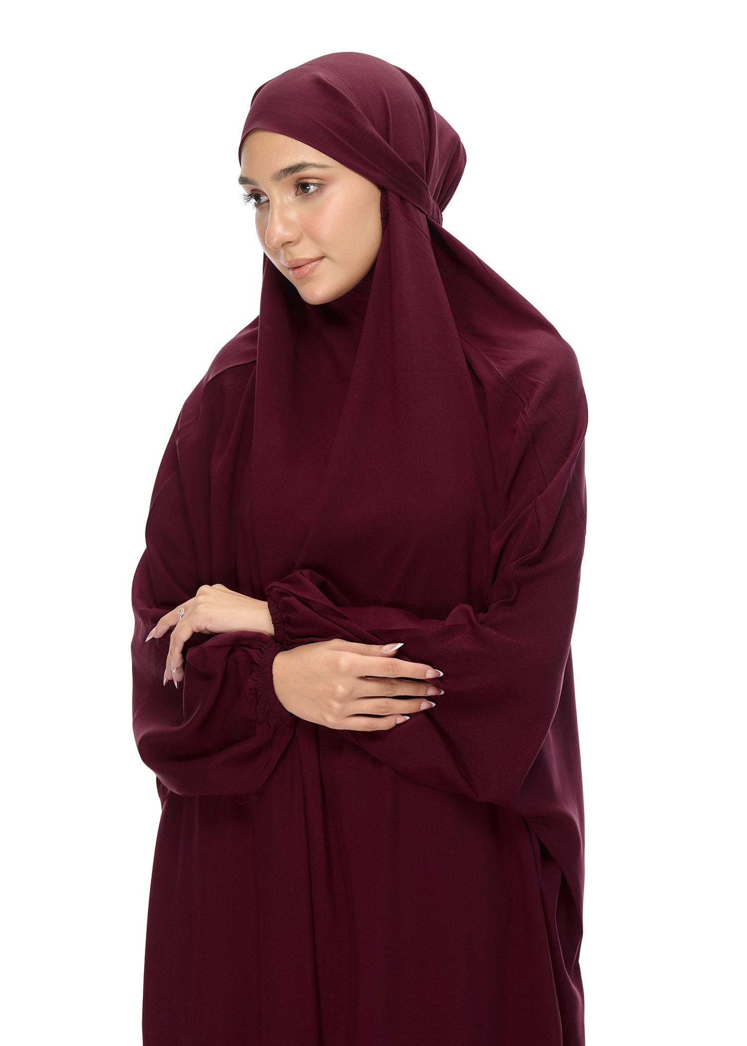 linen Chaddar in Maroon
