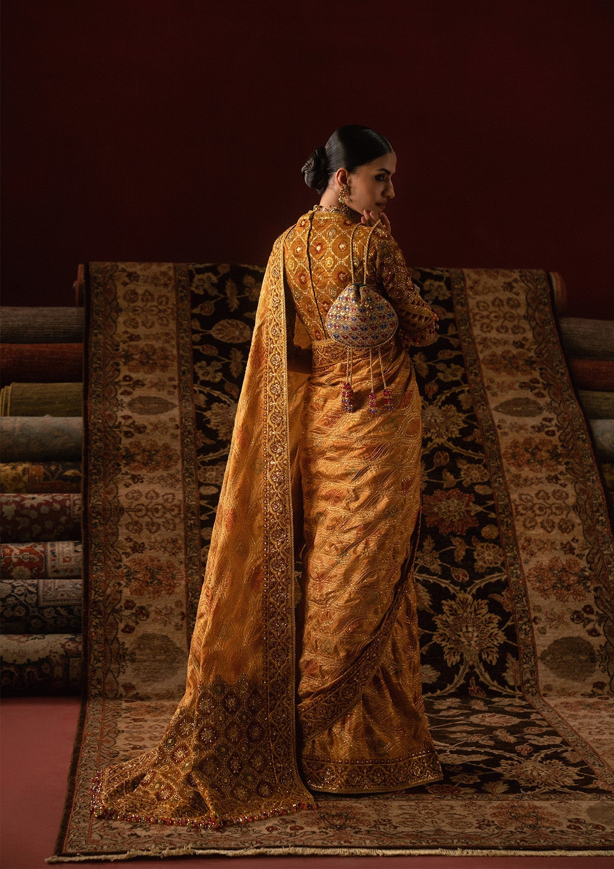 silk Unstitched in Yellow-orange