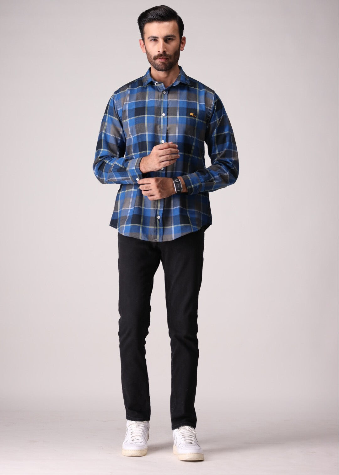 flannel Casual Shirt in Blue
