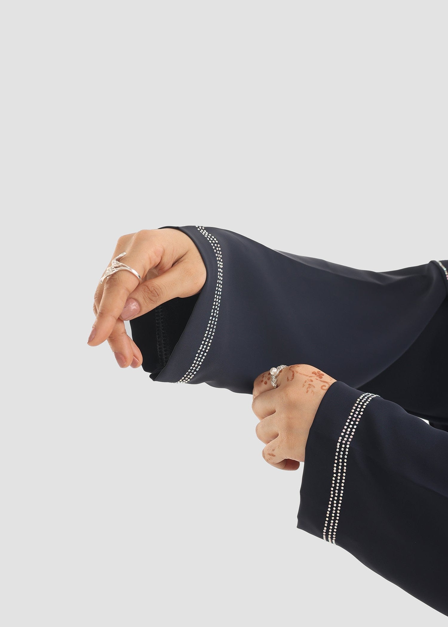 spandex Abaya in Aegean blue