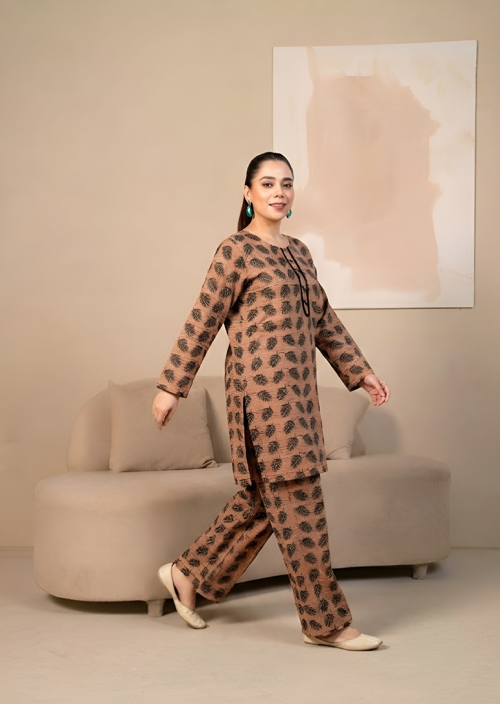 linen Co Ord Sets in Sand brown