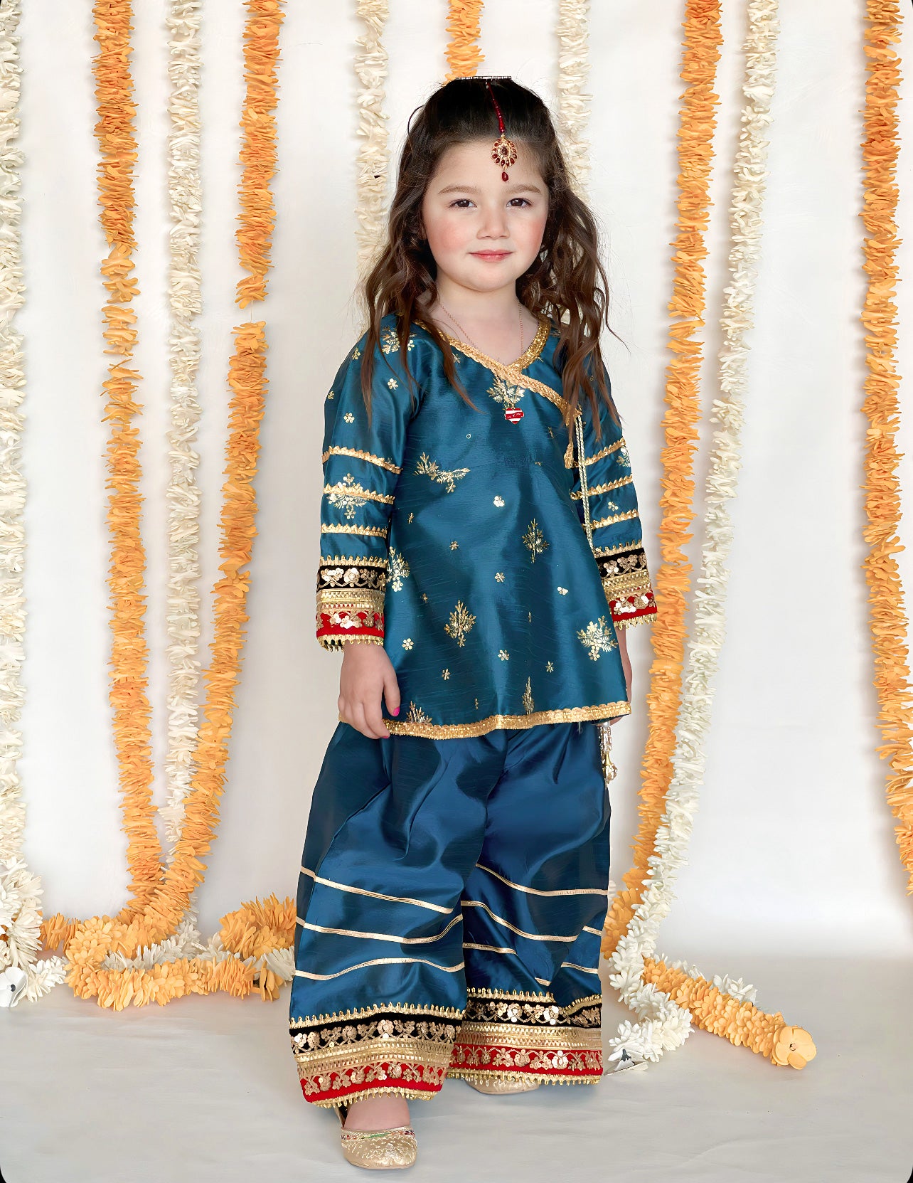 raw silk Angrakha in Blue
