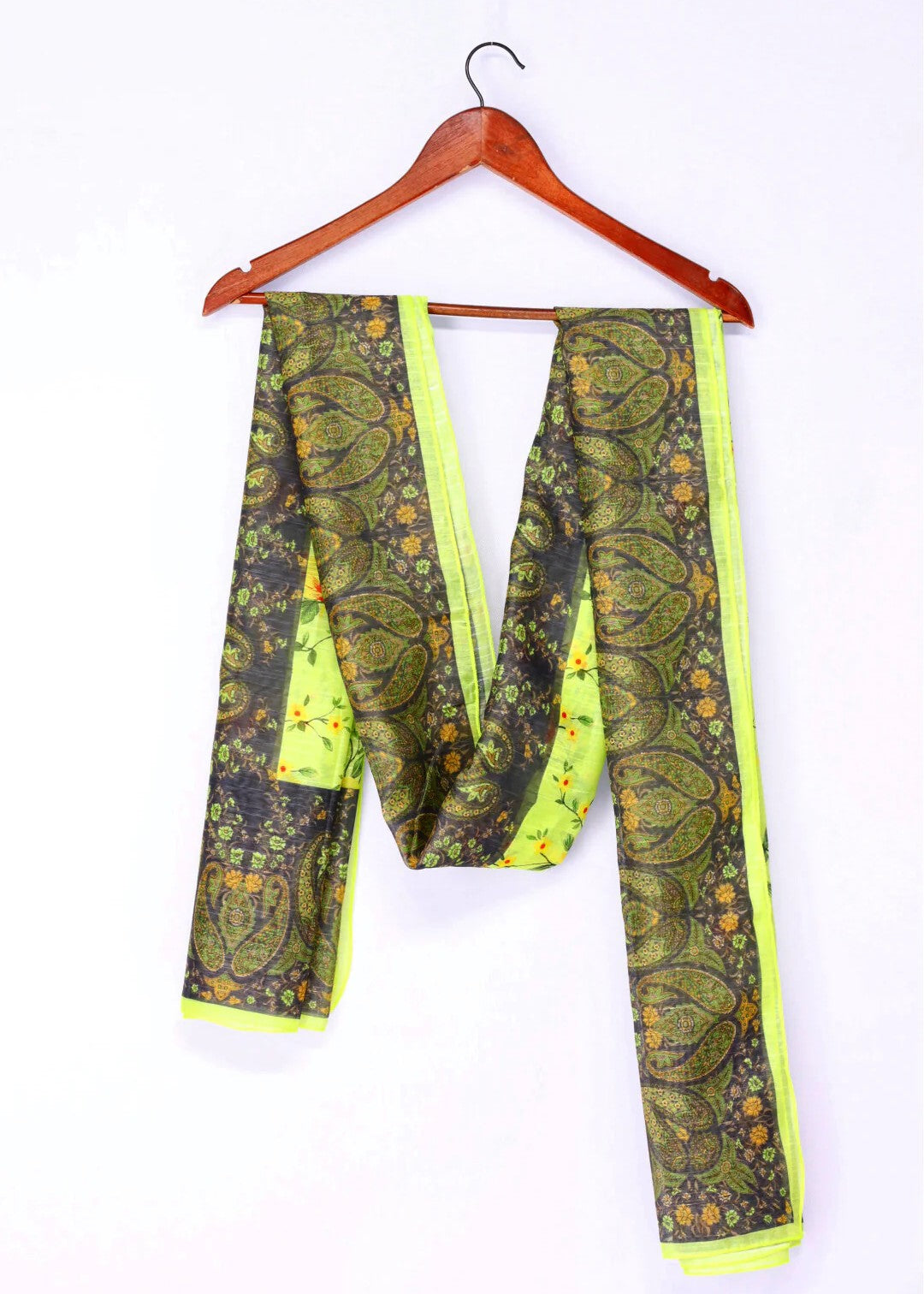 lawn Kurta Set in Neon green