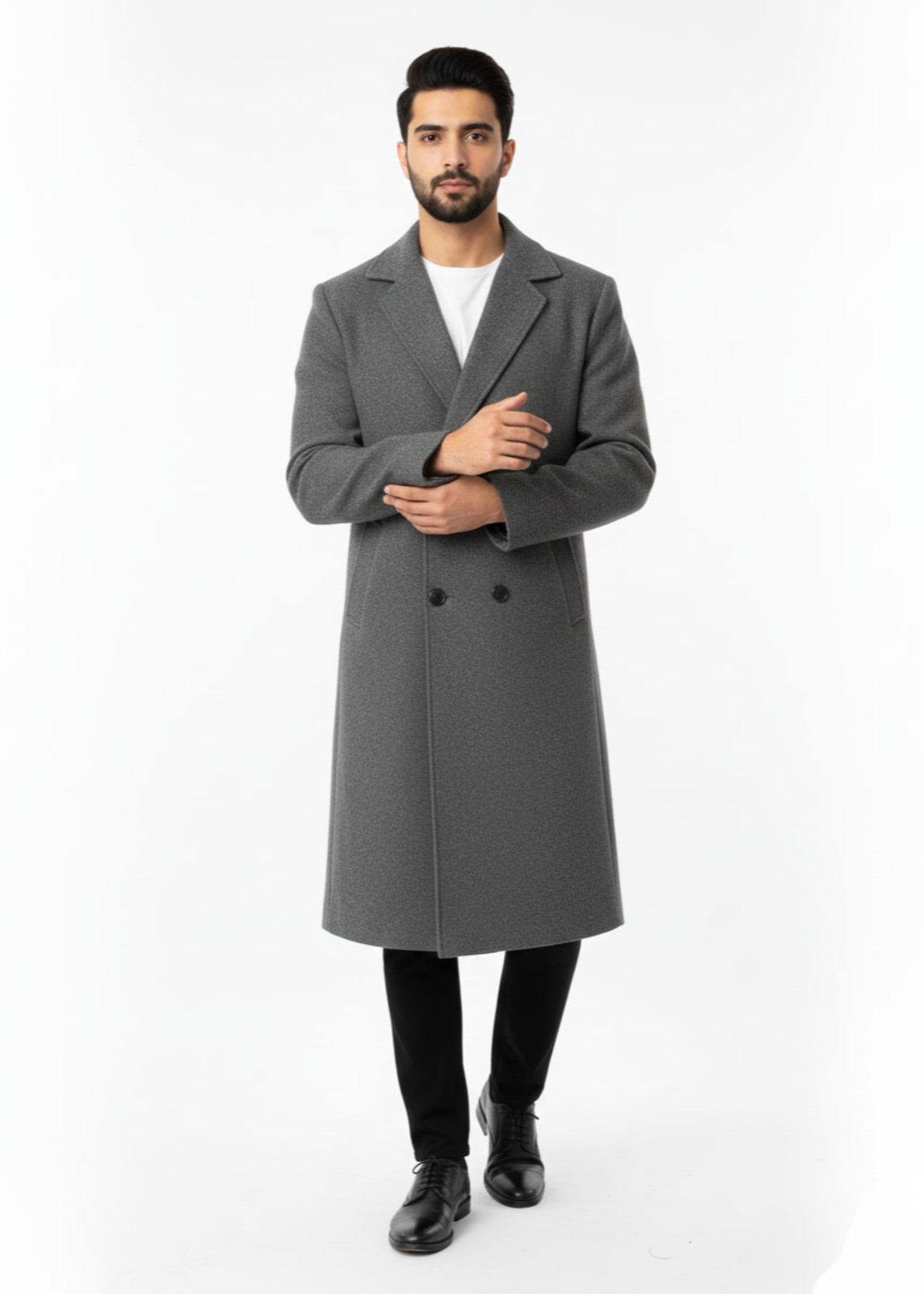 blended wool Coat in Grey